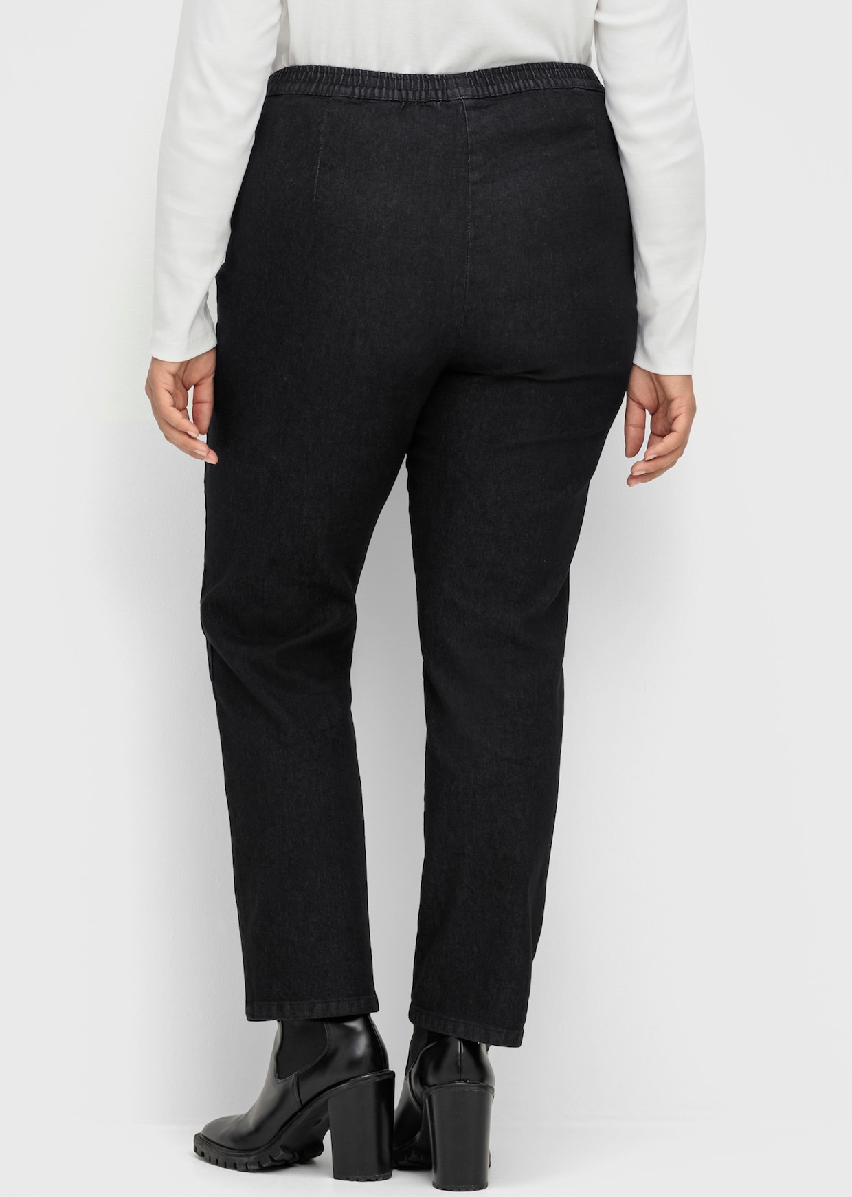 Schlupfjeans - black-denim