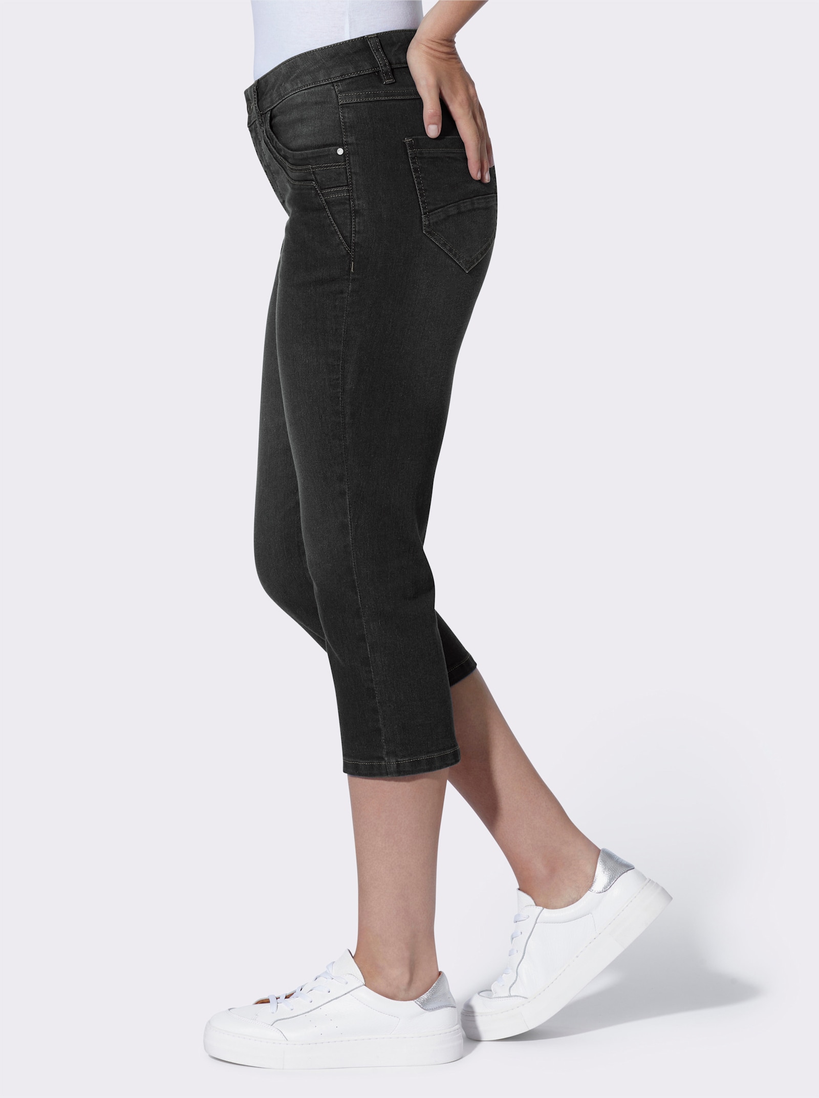 heine Caprijeans im 5-Pocket-Stil - black denim