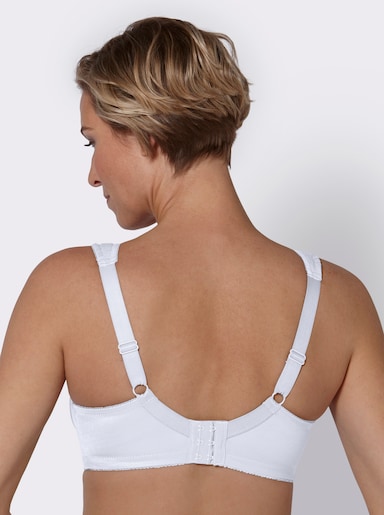Susa Entlastungs-BH ohne Bügel mit Jacquard-Muster - weiß