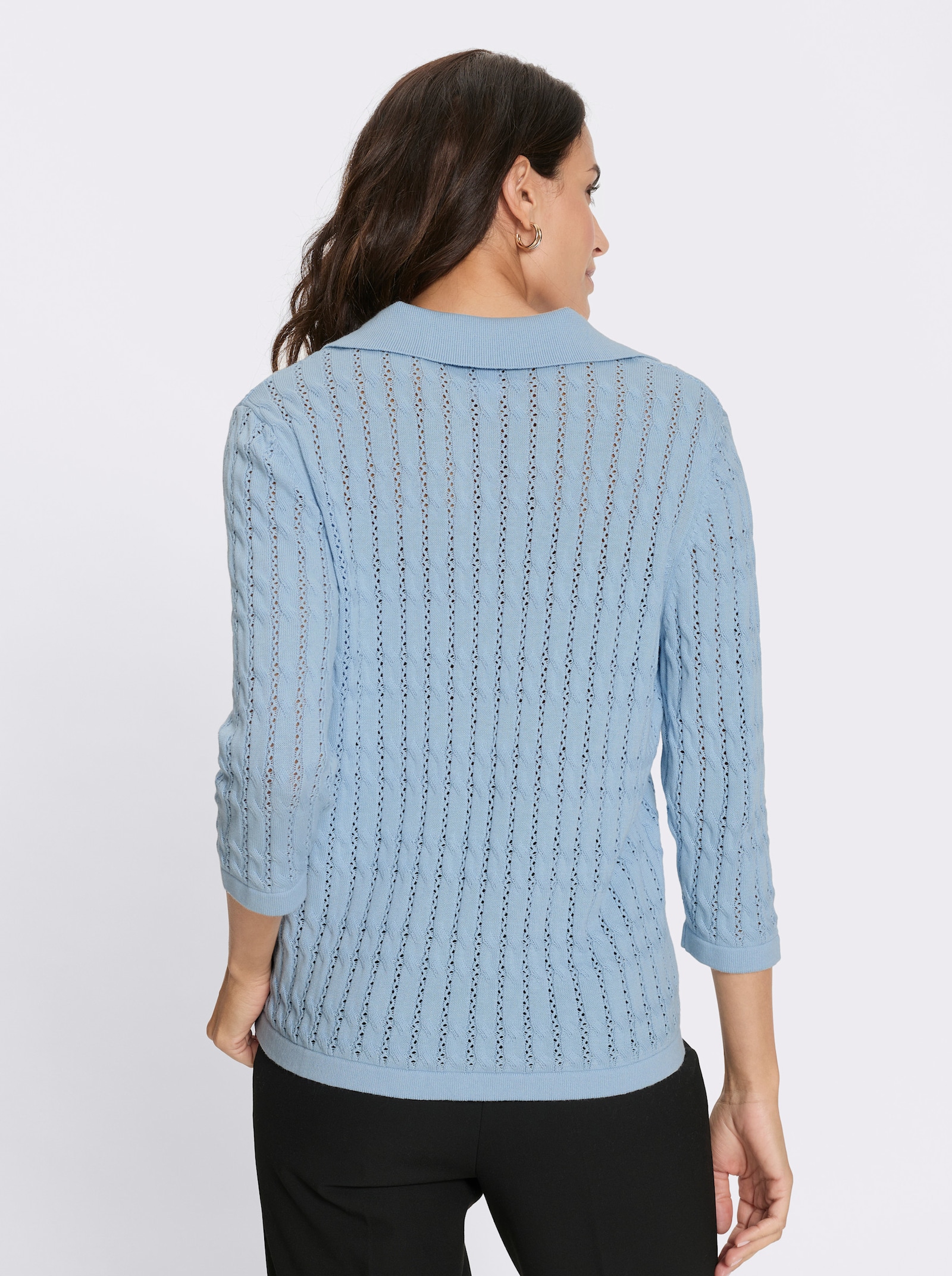 Polopullover - eisblau