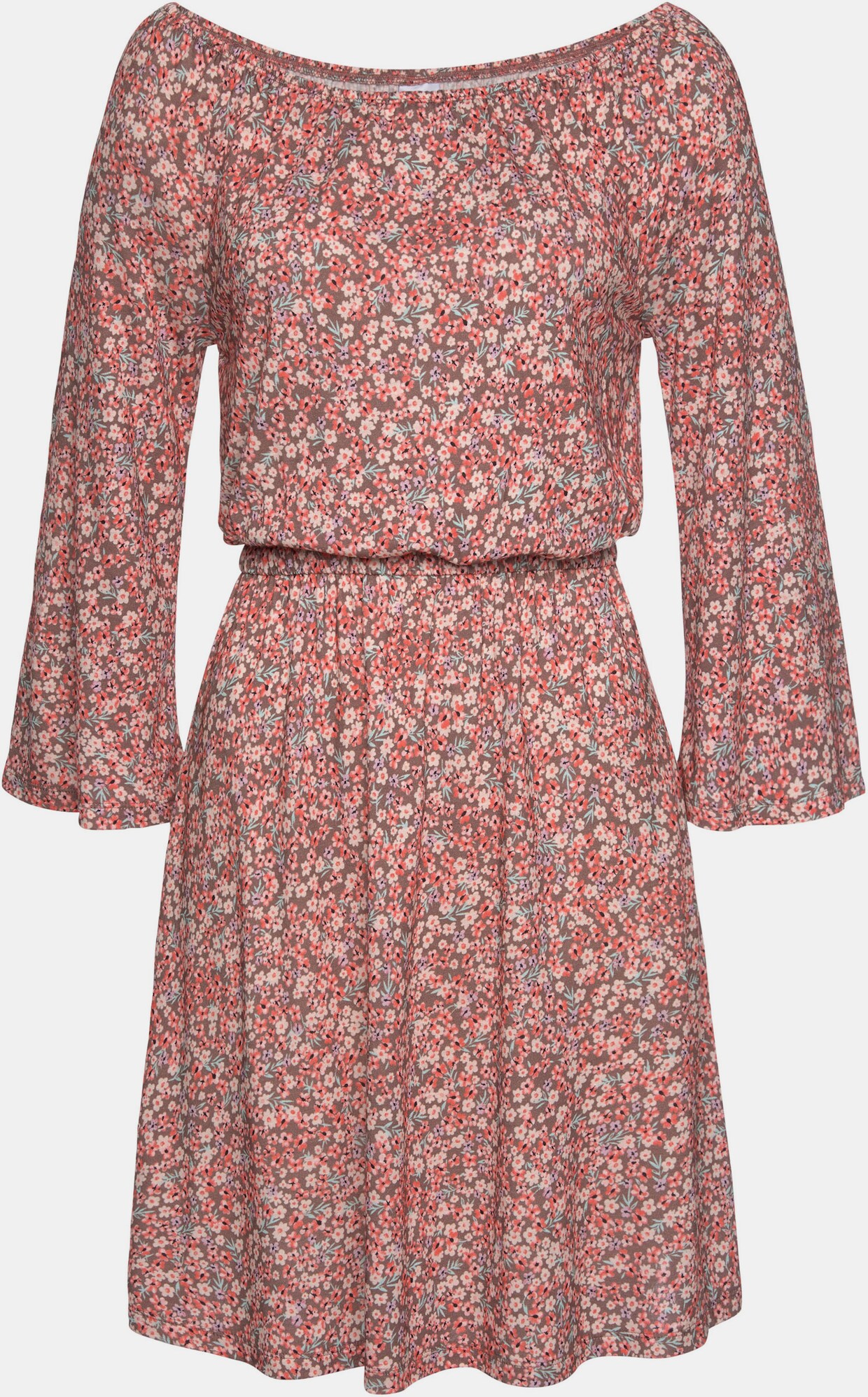 LASCANA Jerseykleid - rot-bedruckt