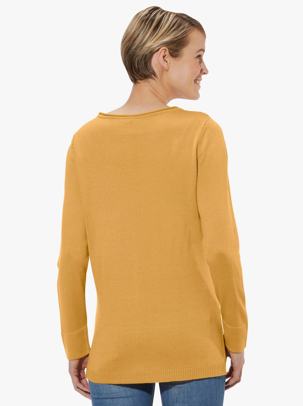 Pletený svetr - okrová