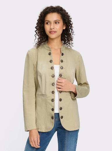 heine Jeansblazer mit Häkchenverschluss - sand