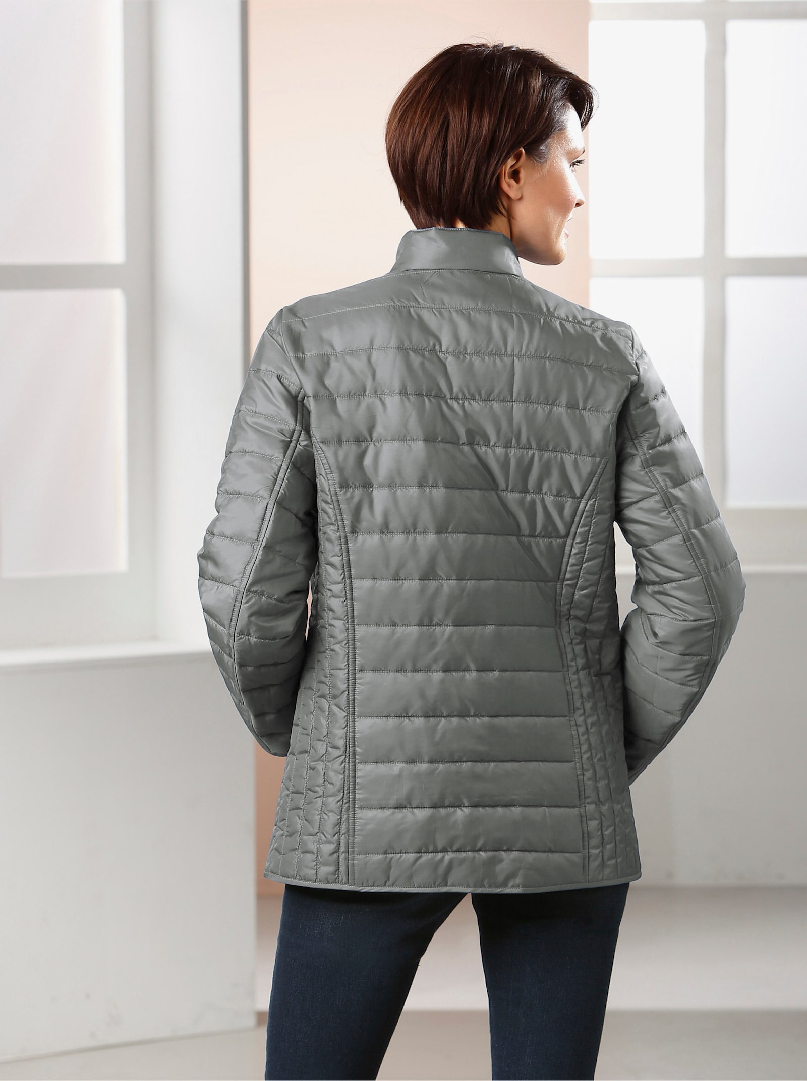 Steppjacke leicht wattiert - schilf