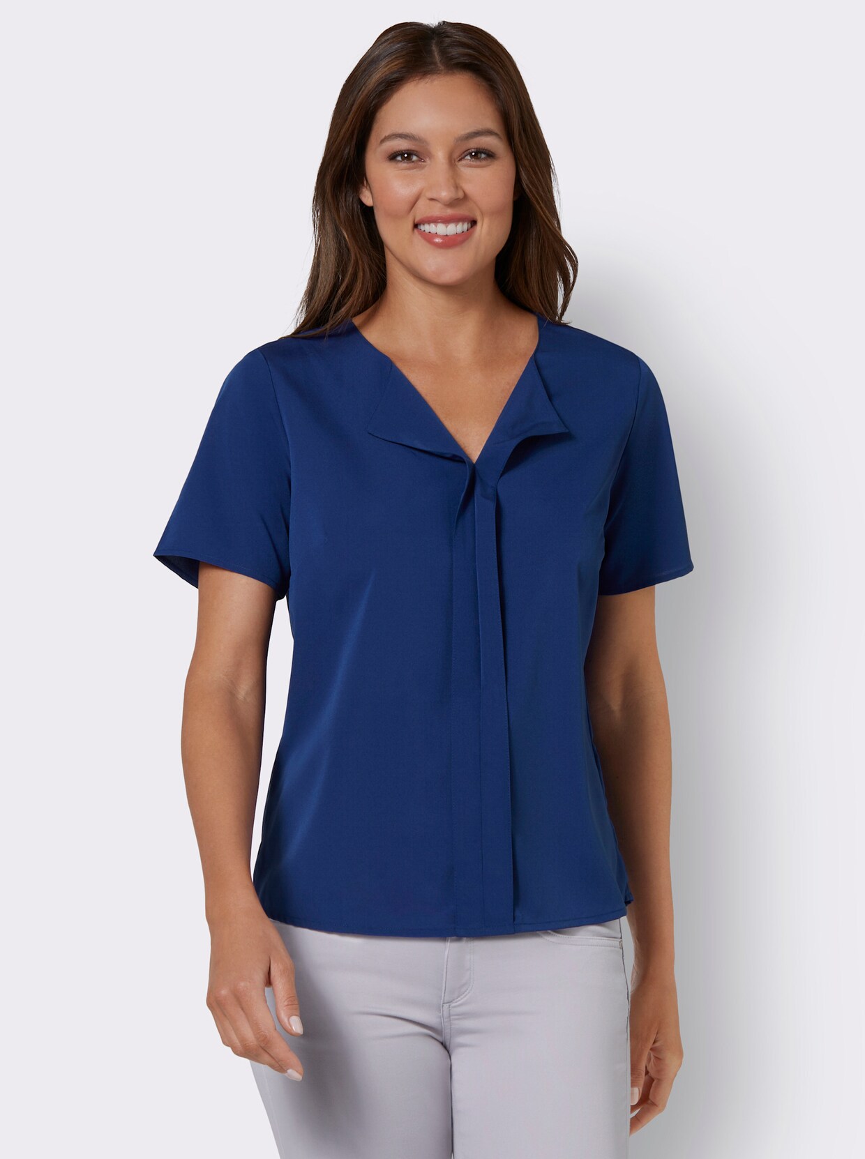 Comfortabele blouse - koningsblauw