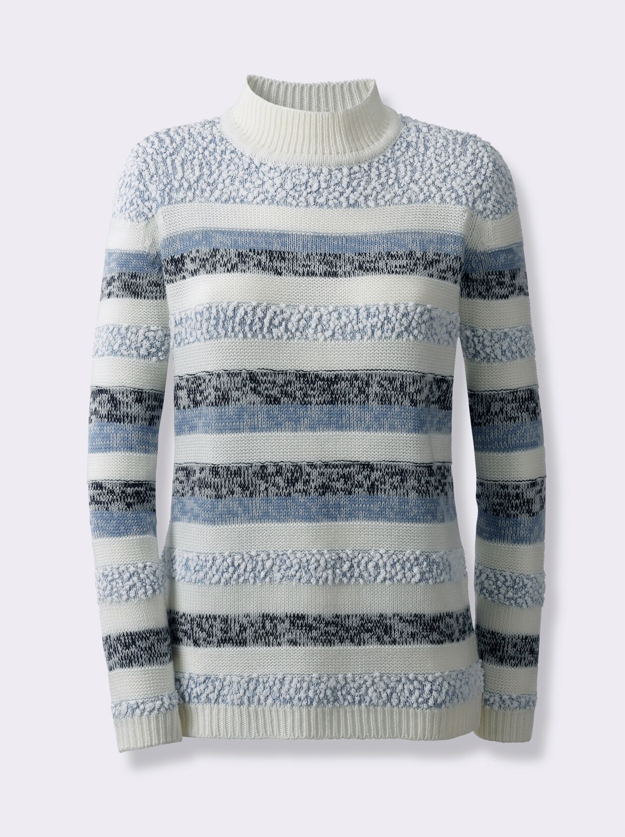 Gestreepte pullover - bleu/ecru gestreept