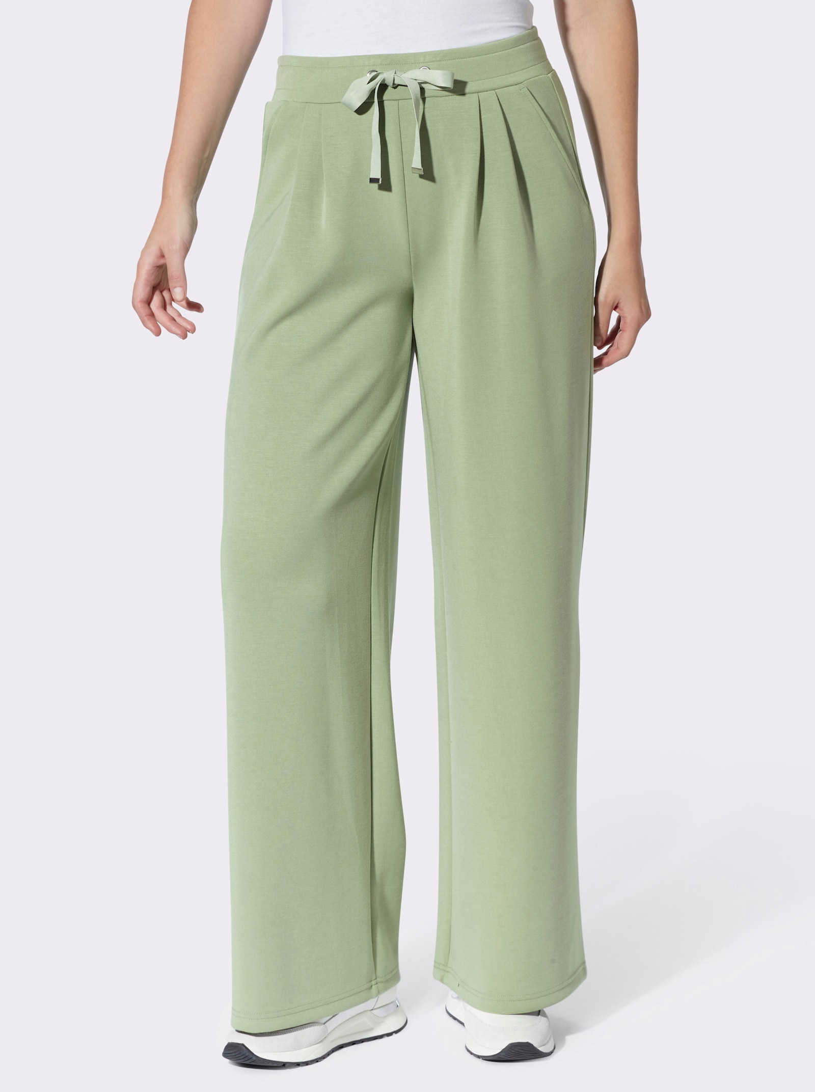 heine Jerseyhose mit Bundfalten - eucalyptus