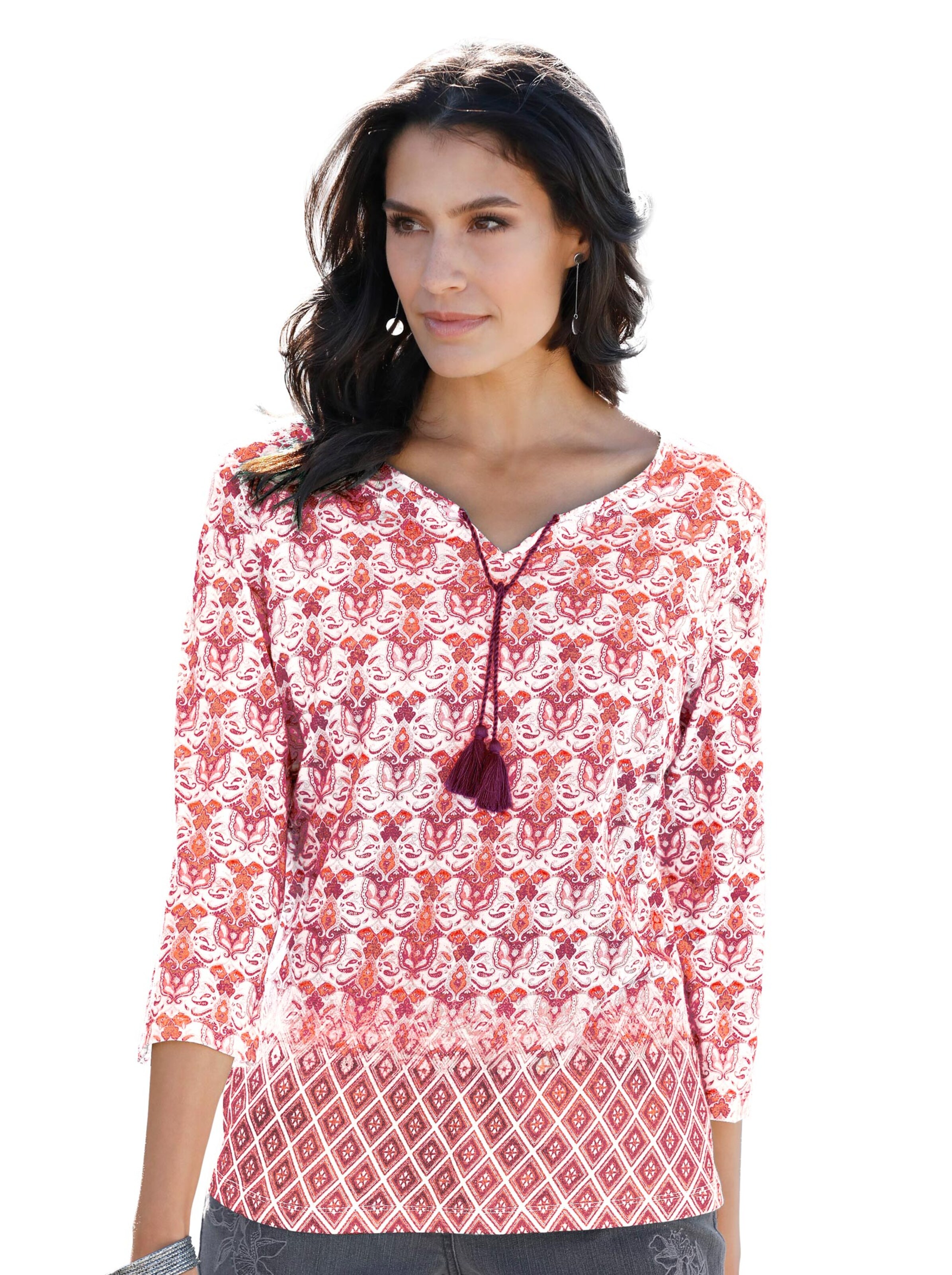 Tunika - bordeaux-gemustert