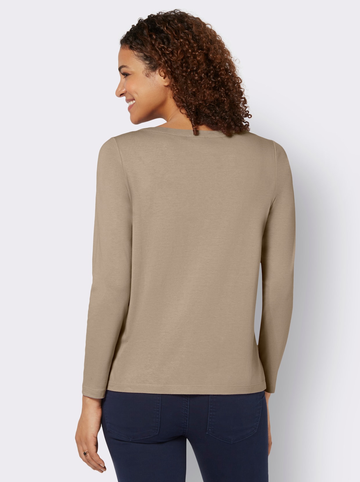 Langarmshirt - sesam
