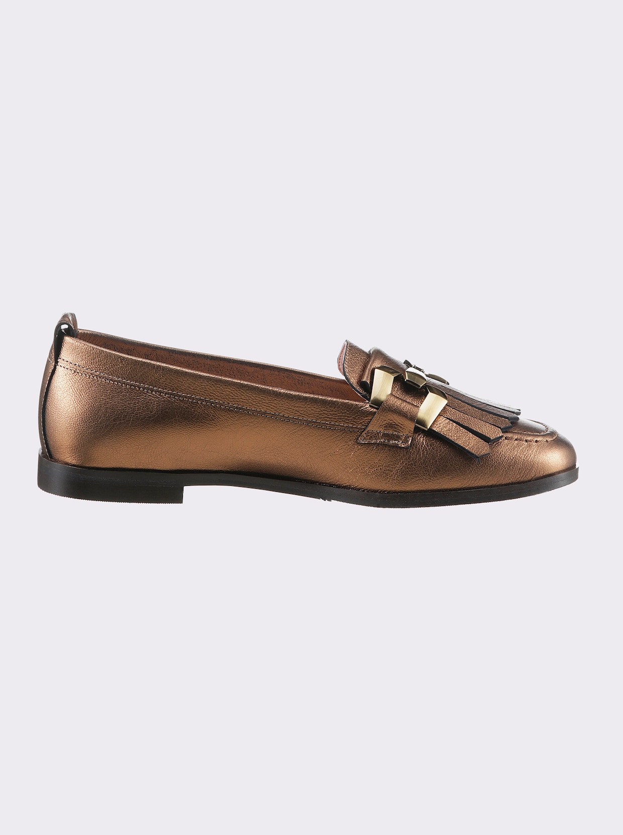 heine instapper - cognac/metallic