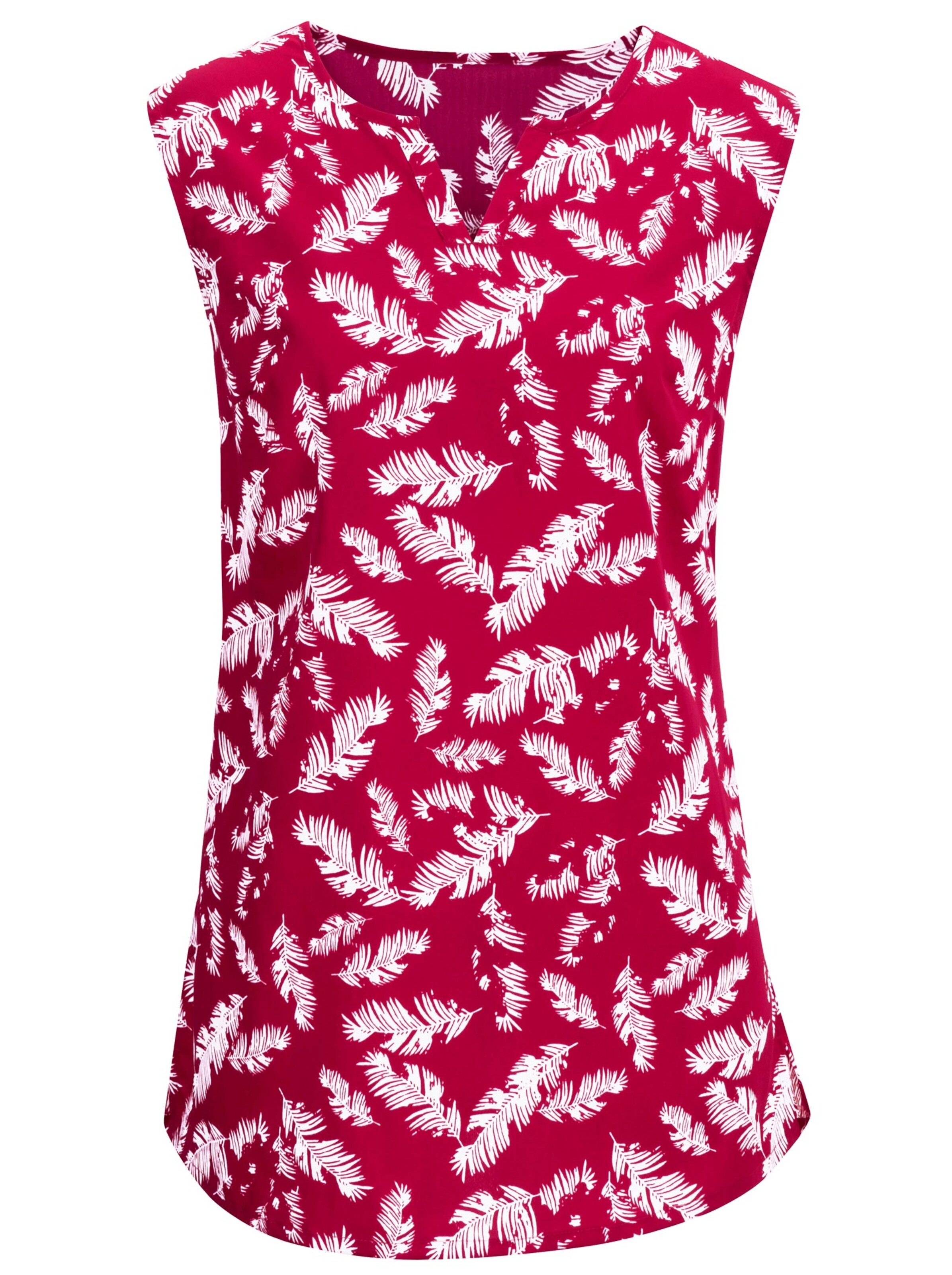 Blusentop - bordeaux-gemustert