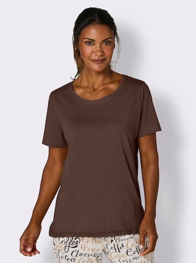 wäschepur Schlafanzug-Shirt - schoko