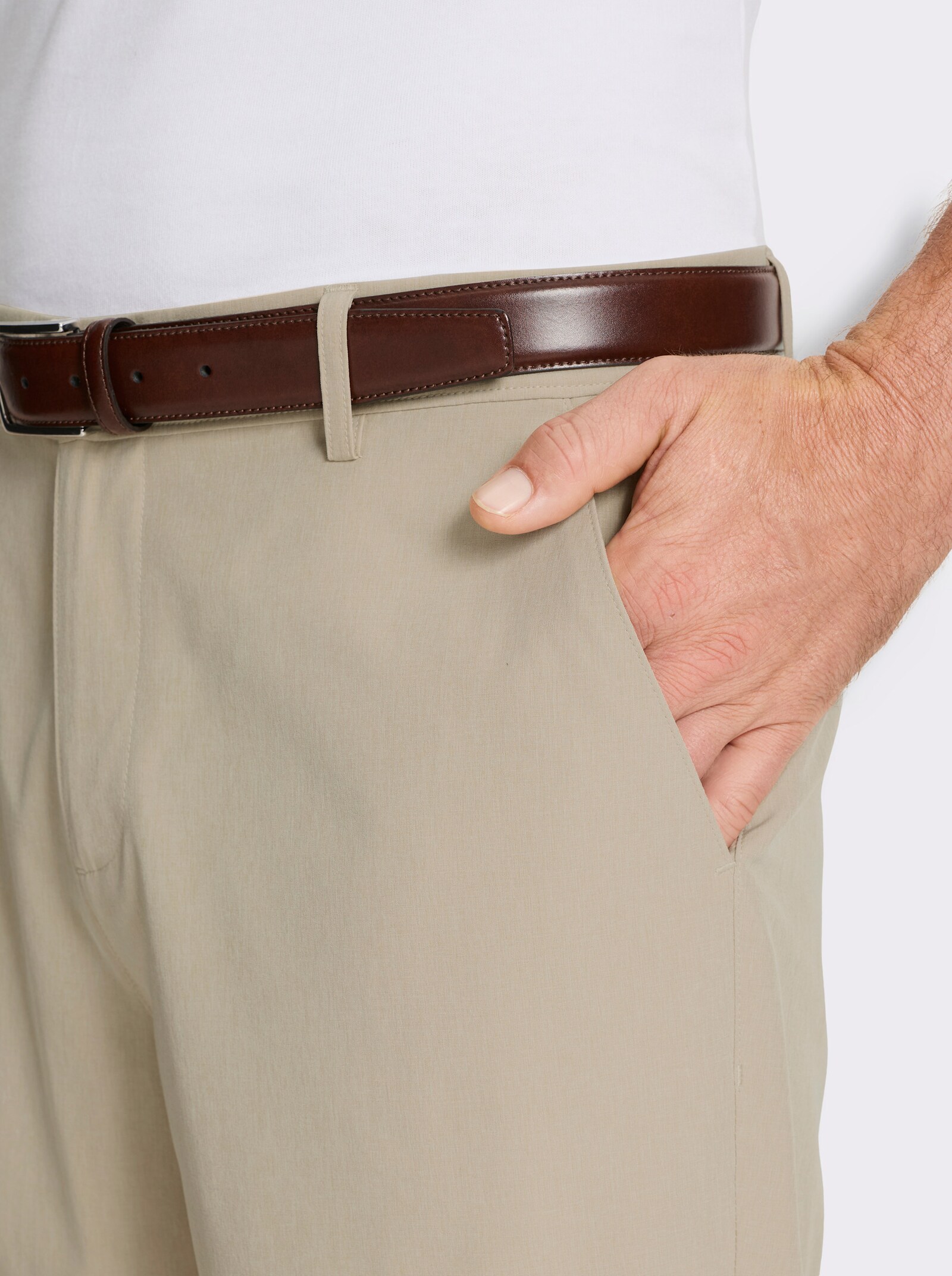 Bermudas mit praktischen Taschen - beige-meliert