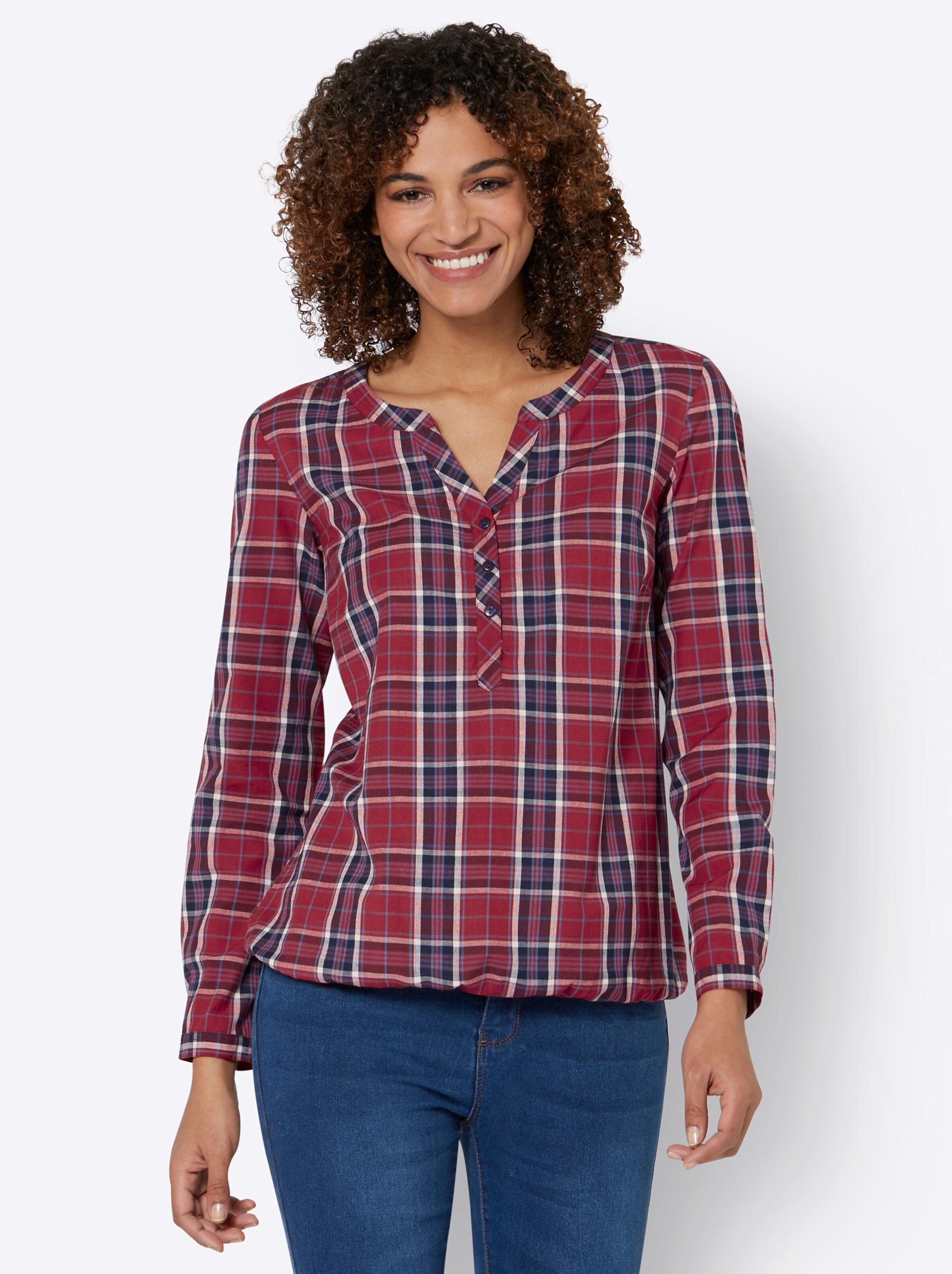 Geruite blouse