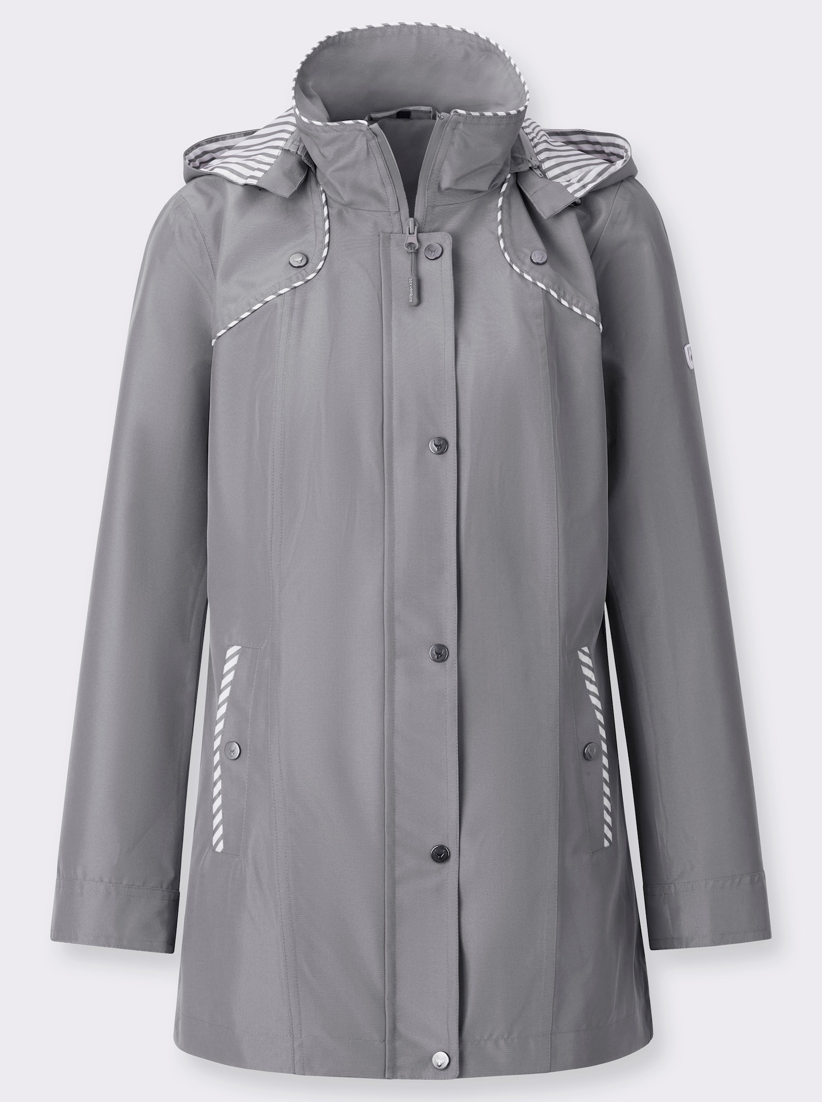 Funktionsjacke wind- und wasserabweisend - steingrau