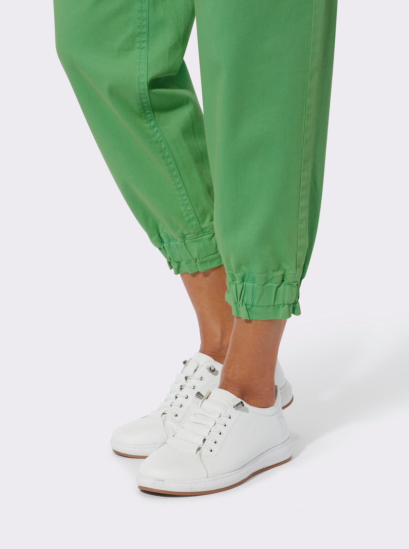 7/8-Jeans mit Elastik-Bund - apfel