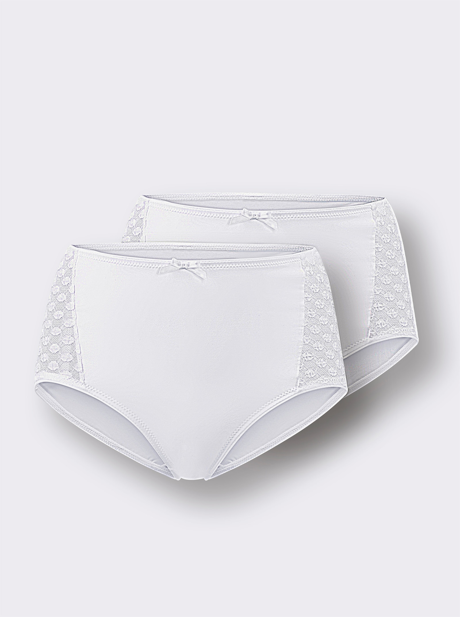 wäschepur Taillenslip mit Strukturspitze - weiß