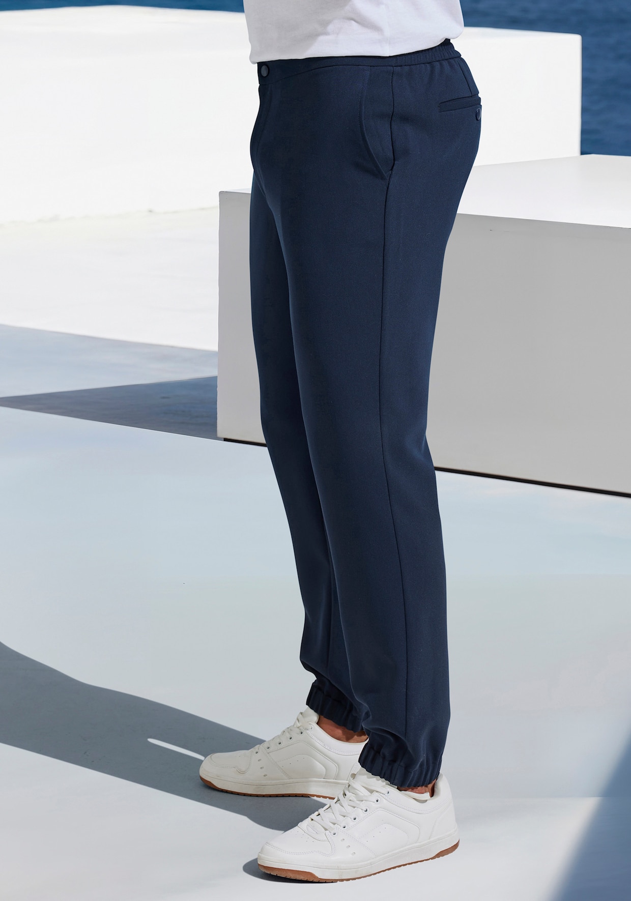 John Devin Stoffhose - navy