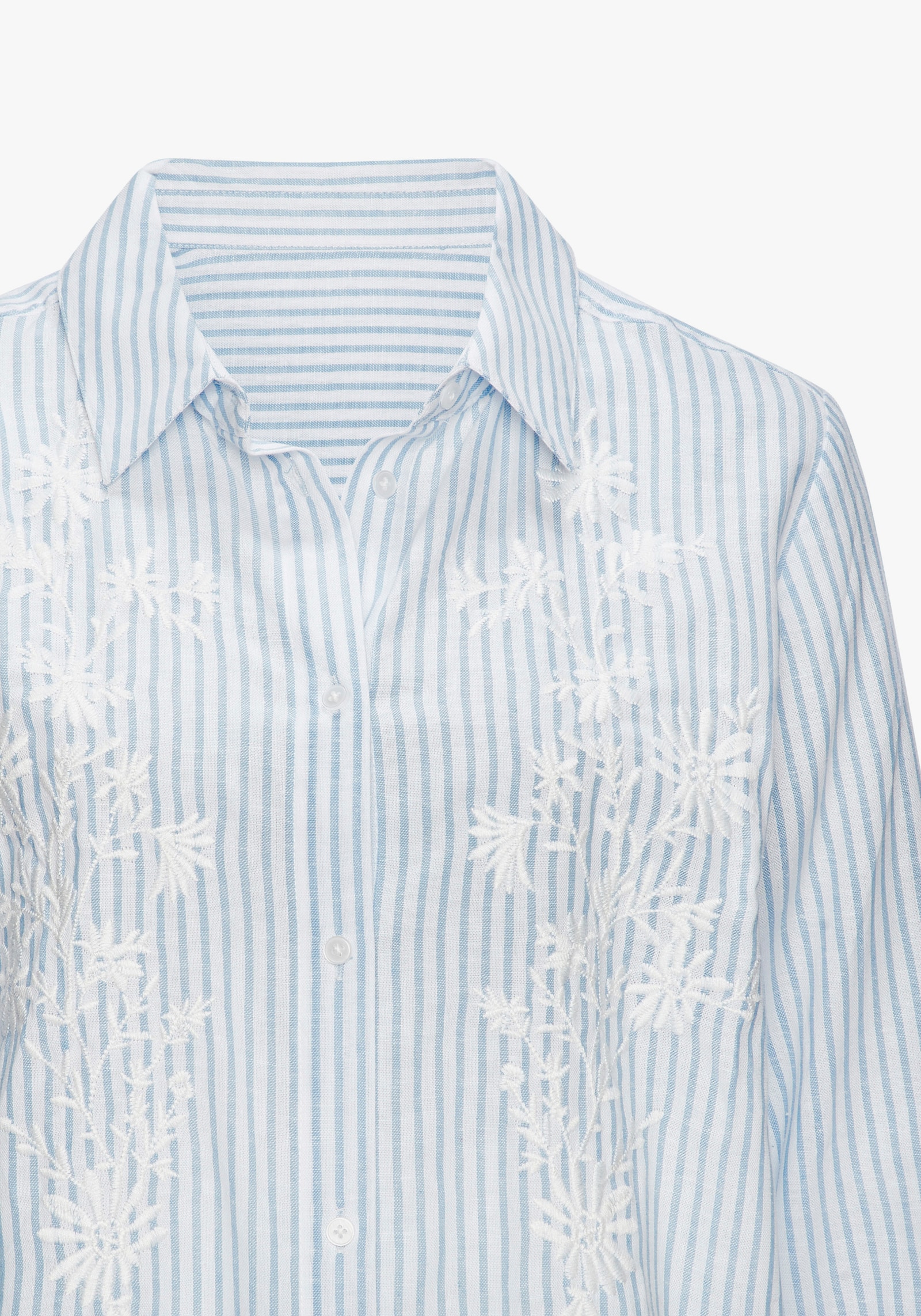 LASCANA Langarmbluse - blau-creme gestreift