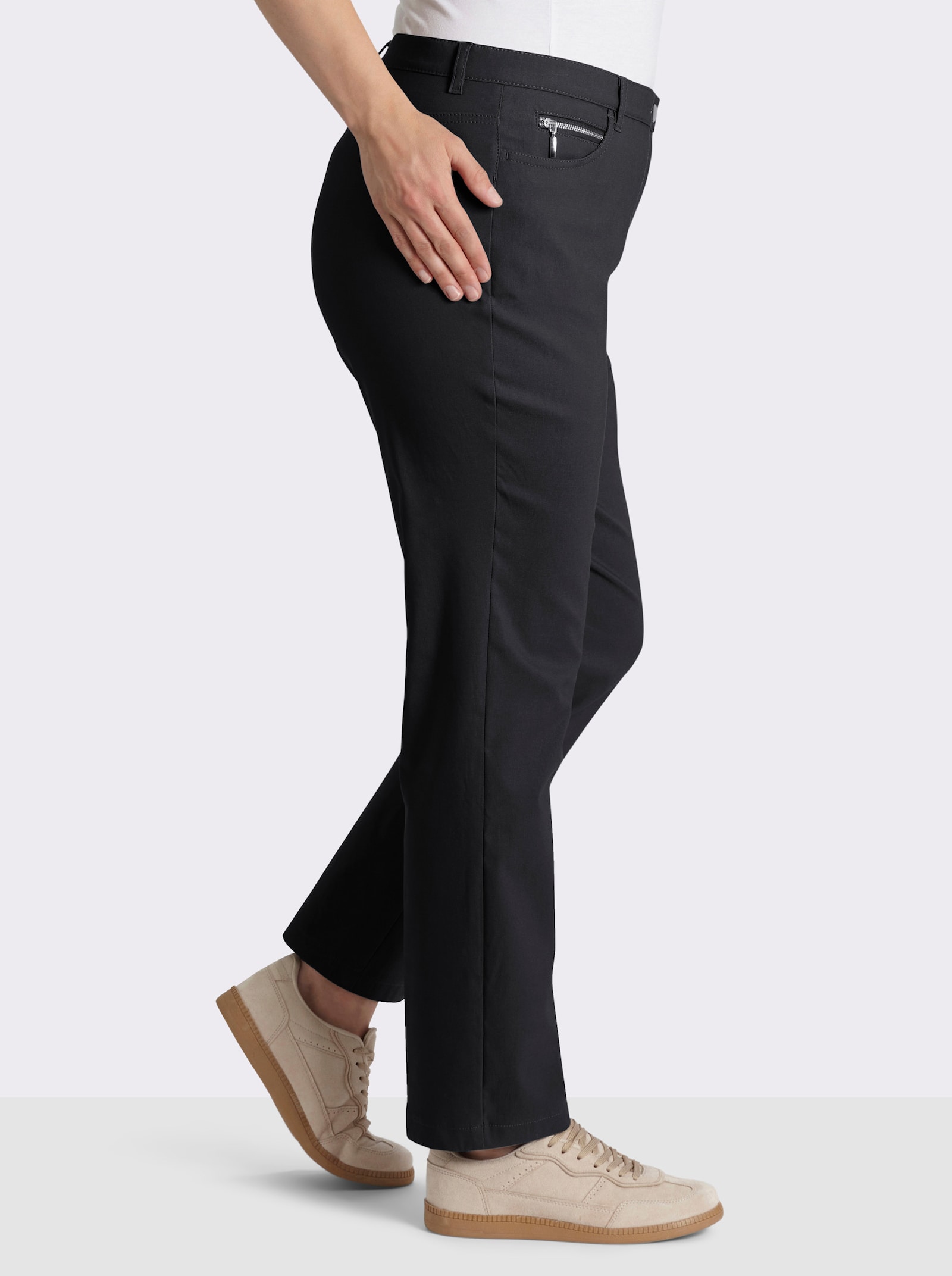 Stehmann Comfort line Thermohose in elastischer Bengalin-Qualität - schwarz
