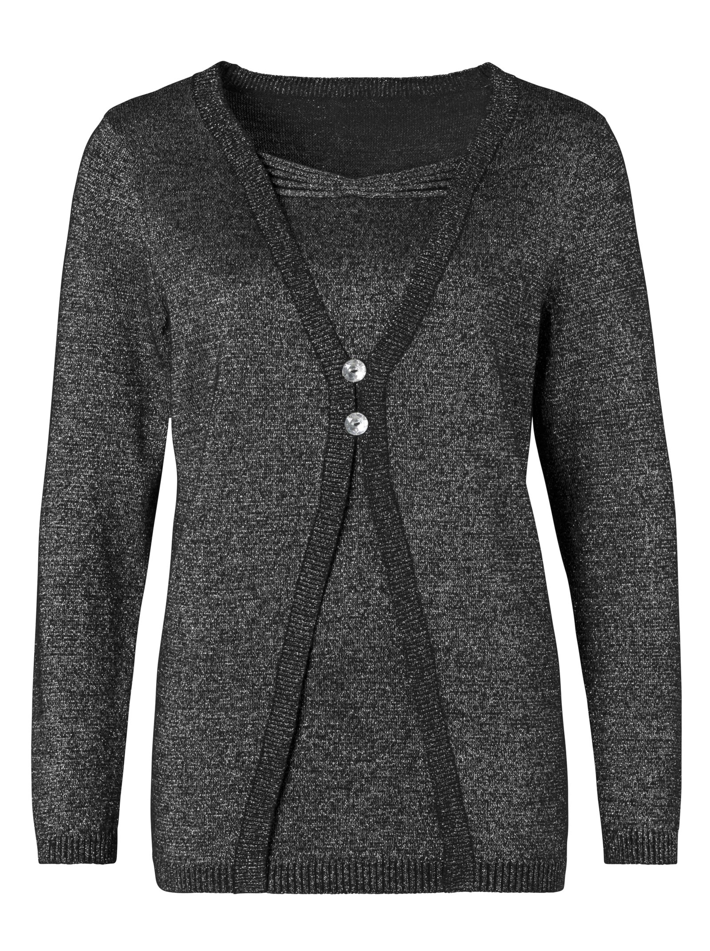 2-in-1-Pullover - schwarz