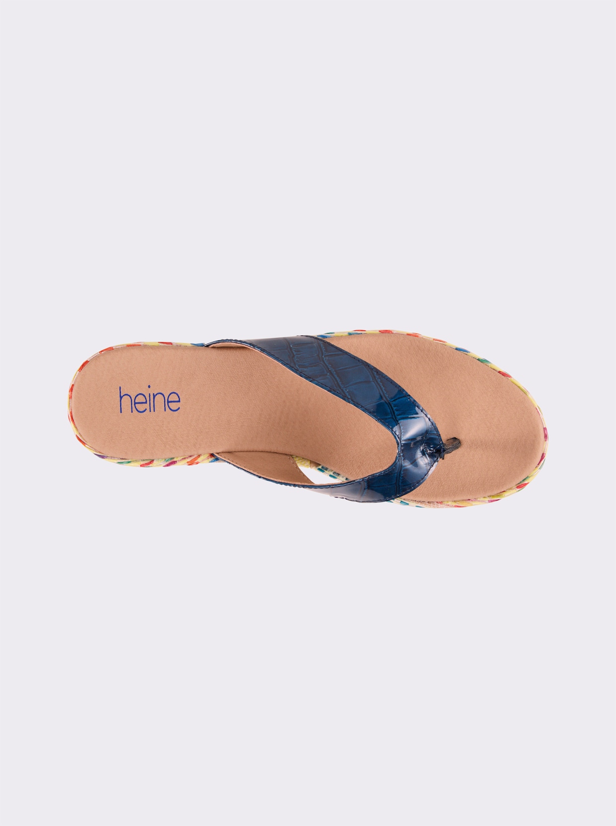 heine slippers - blauw/beige