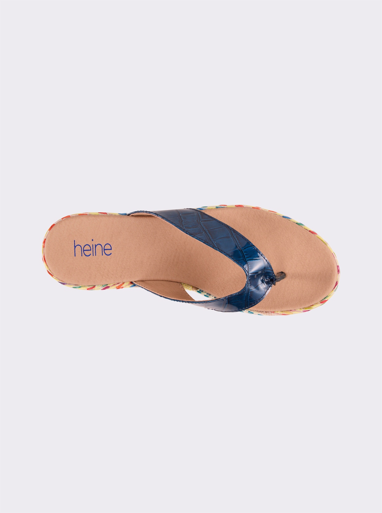 heine Pantolette - blau-beige