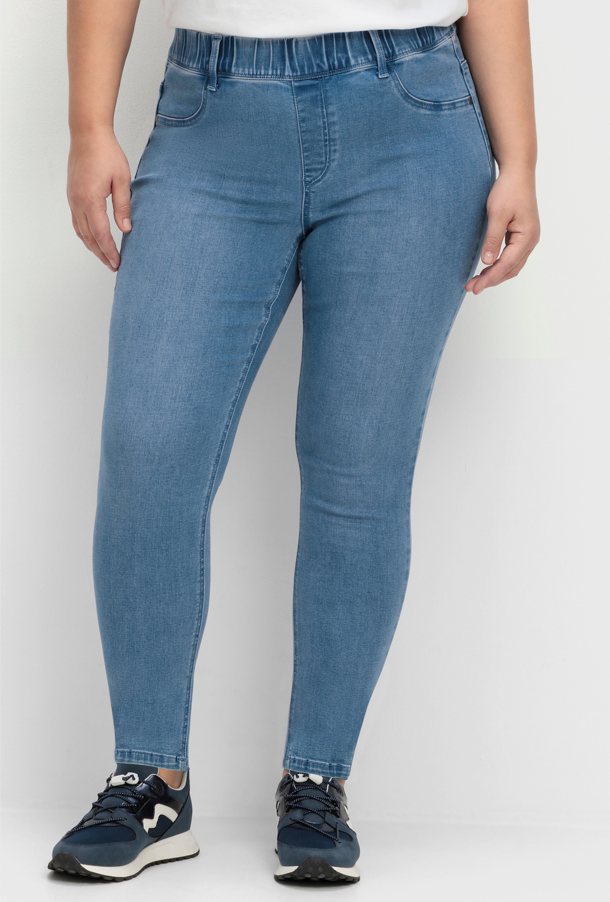 sheego Jeggings - blue denim