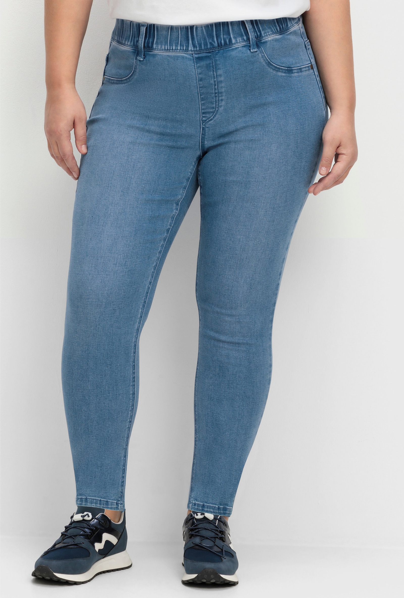 sheego Jeggings in Power-Stretch-Qualität - blue denim