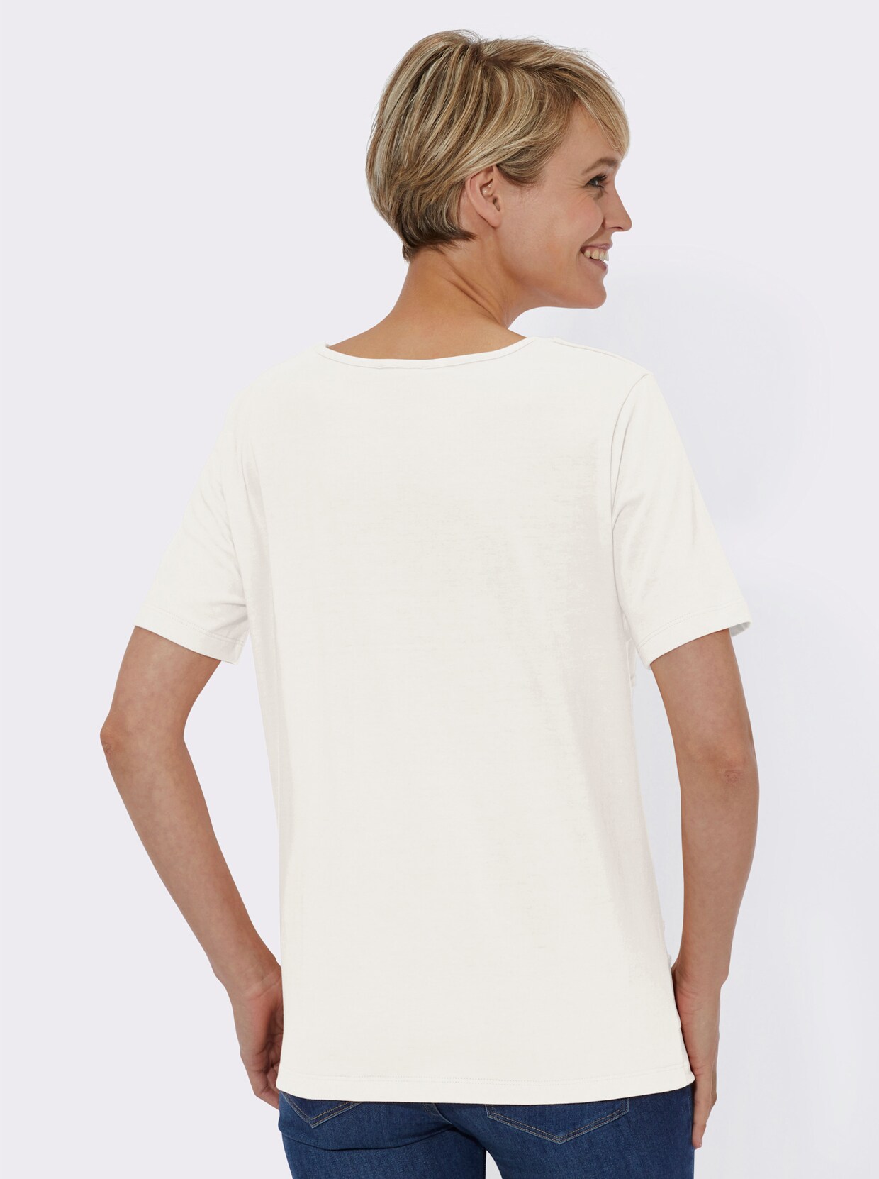 Kurzarmshirt - ecru
