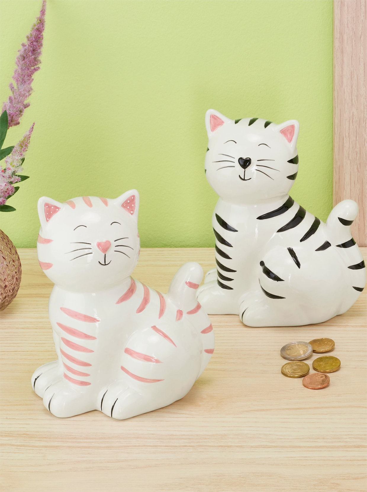 2er Set Spardosen - weiss