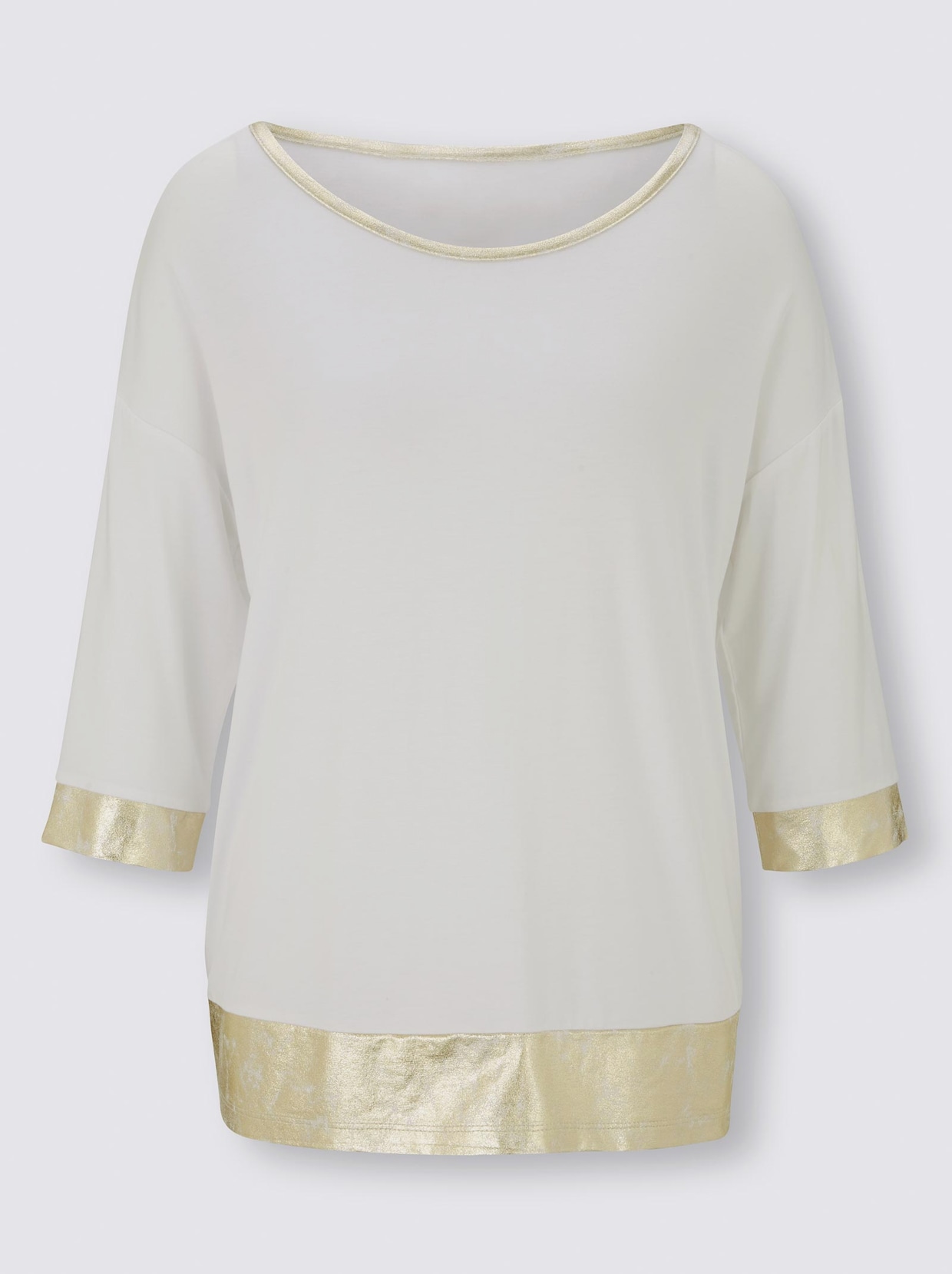 Rick Cardona Shirt - ecru-goldfarben