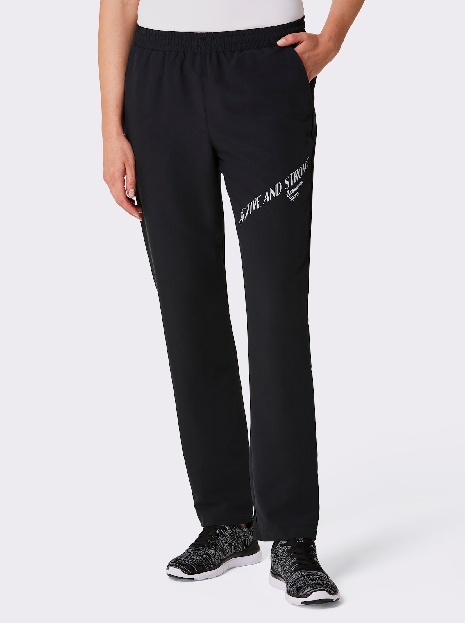 Catamaran Sports Sporthose mit Schriftzug - schwarz