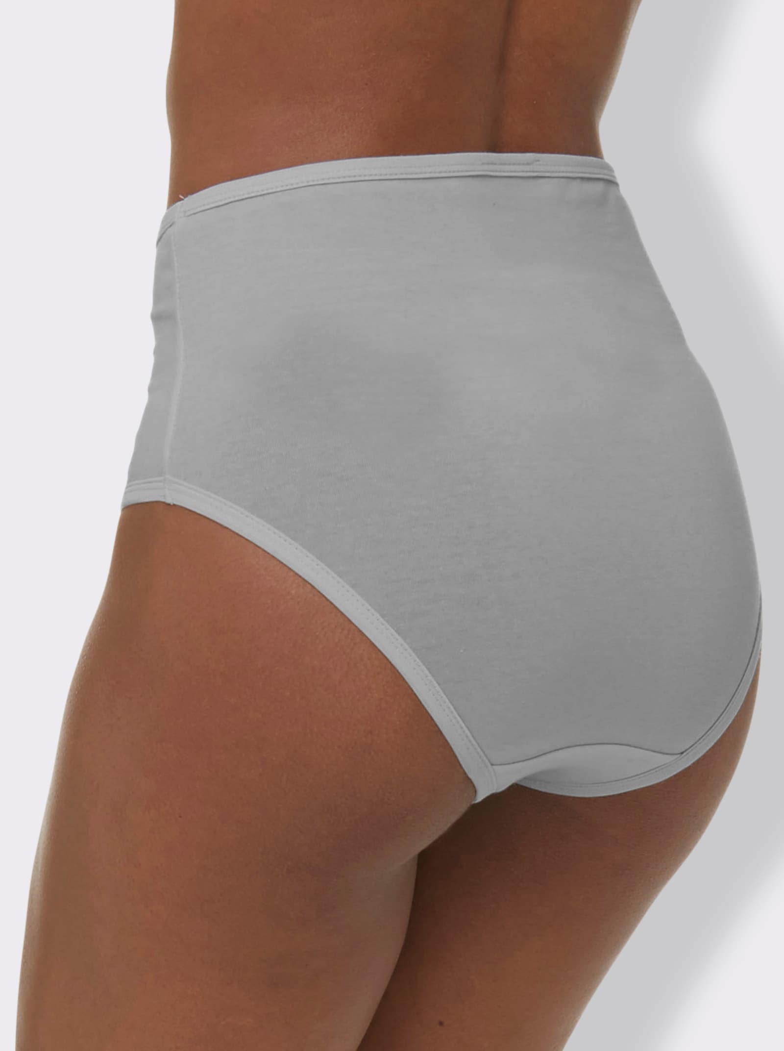 wäschepur Nohavičky, zvýšený pás, elastické lemy - strieborná + ružová + šampanská