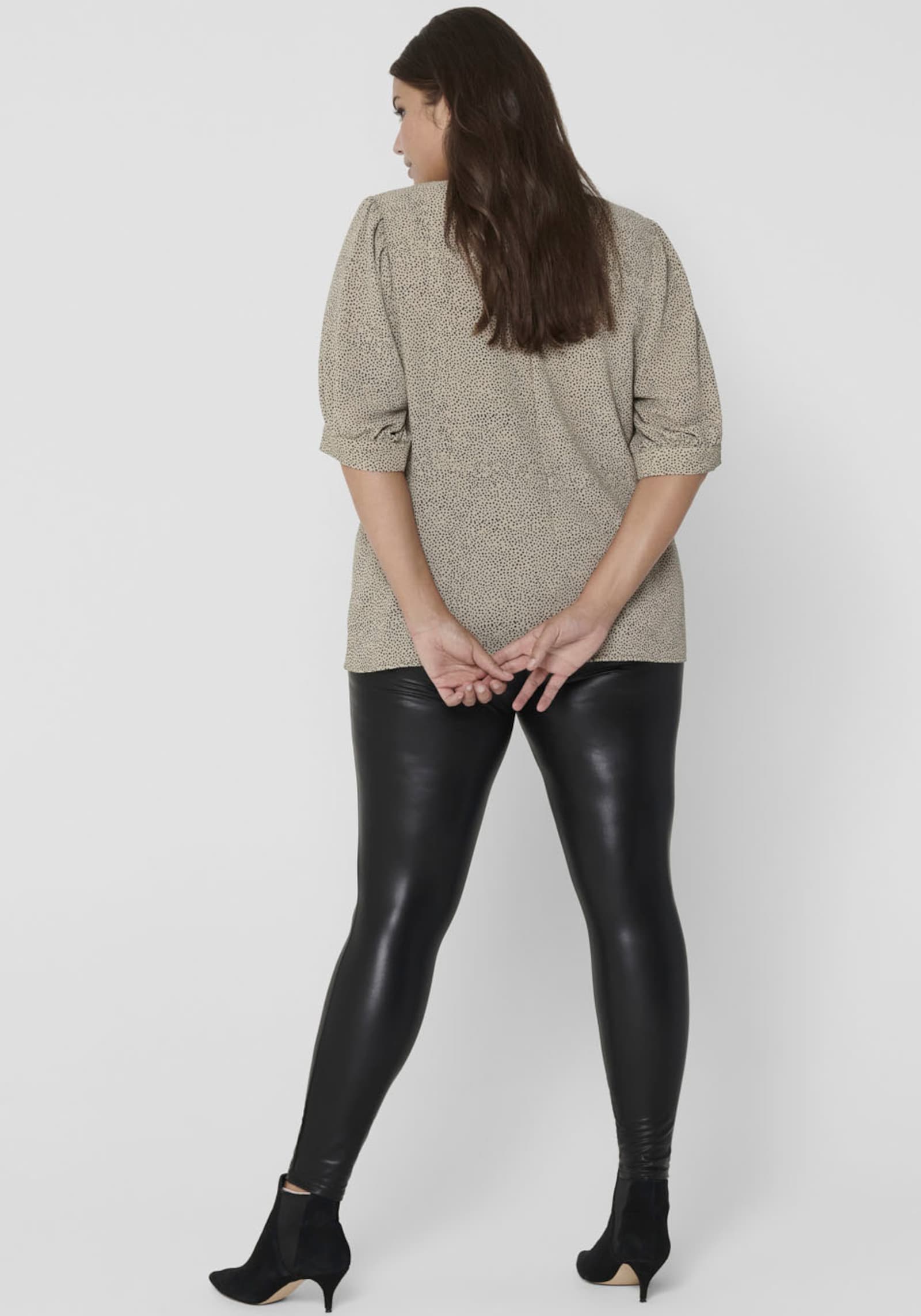 Lederimitathose - schwarz