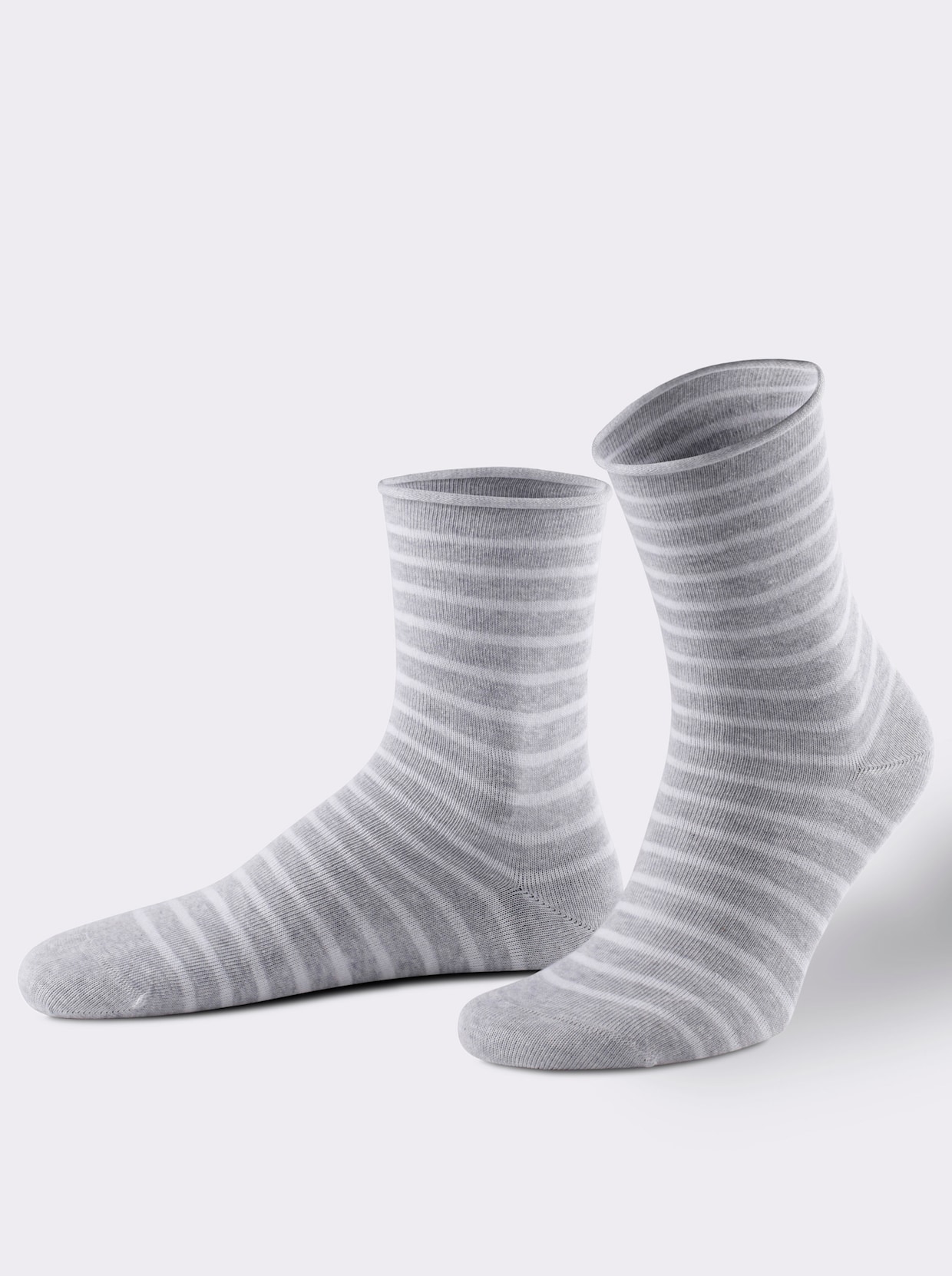 wäschepur Damen-Socken - grau-meliert