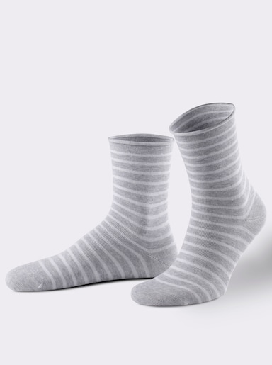 wäschepur Damen-Socken - grau-meliert