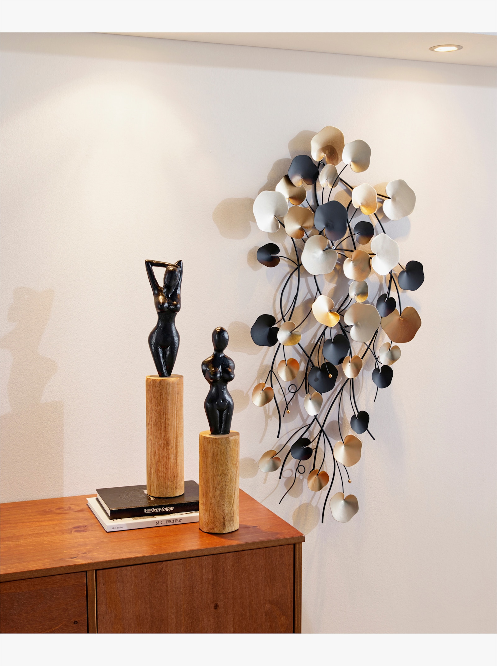 heine home Wanddeko - schwarz-goldfarben