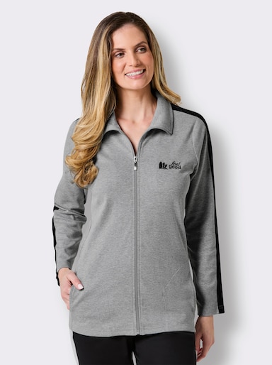 feel good Jacke - grau-meliert-schwarz