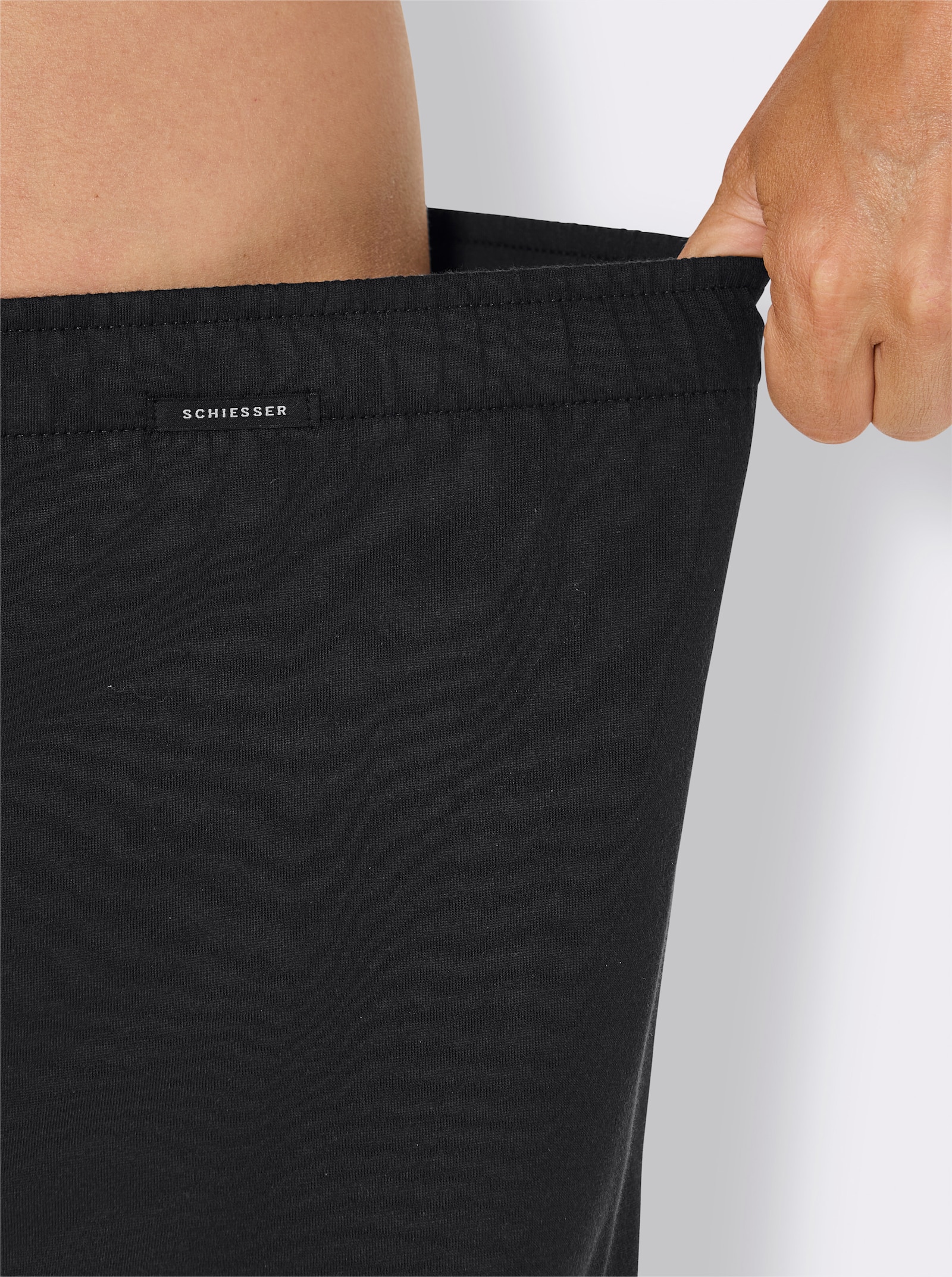 Schiesser Boxershorts mit Streifen - schwarz