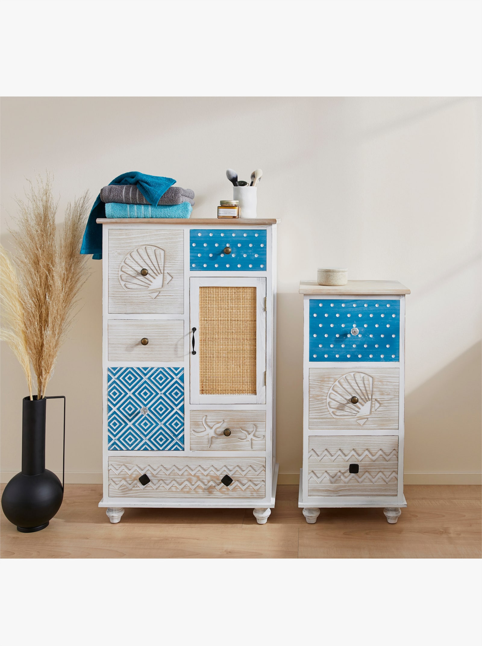 heine home Kommode - weiß-natur