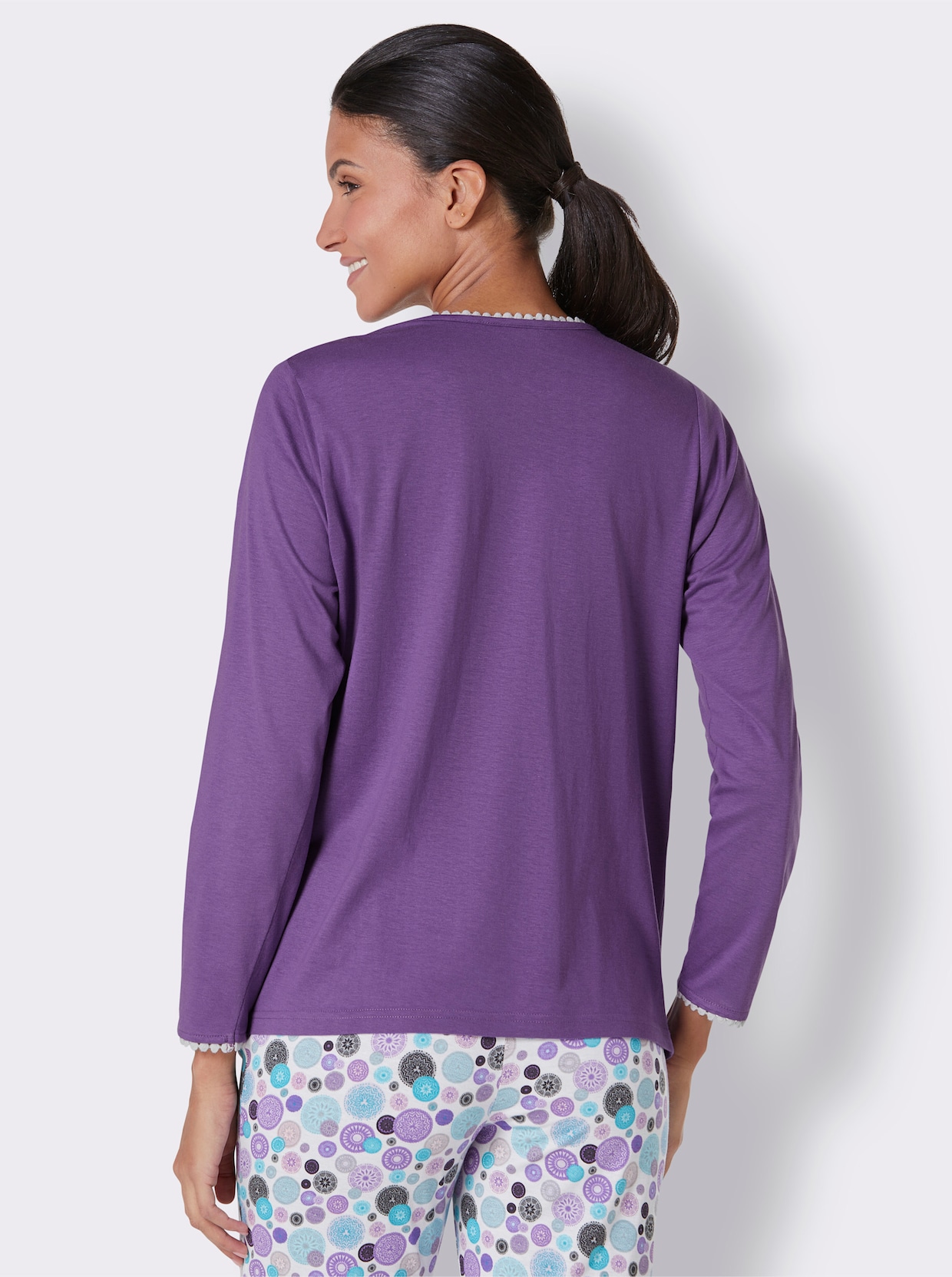 wäschepur Pyjama-T-shirt - lilas