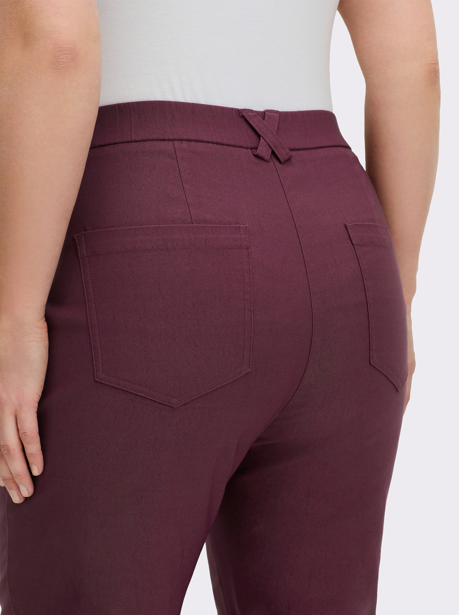 sheego Bengalinebroek met comfortband aan de binnenzijde - bordeaux