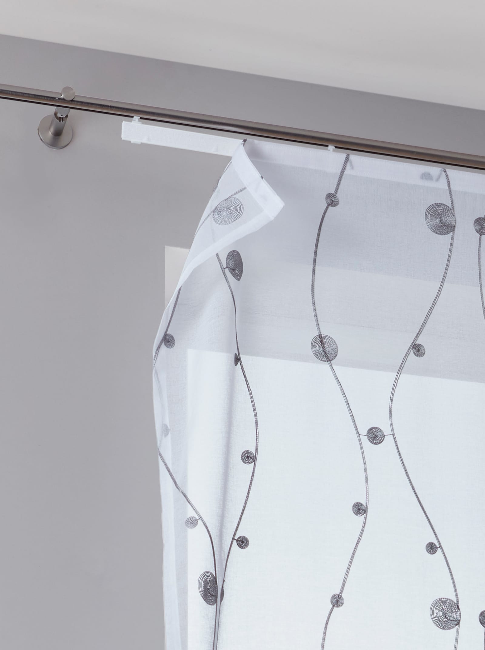 heine home Schiebevorhang - grau-weiss