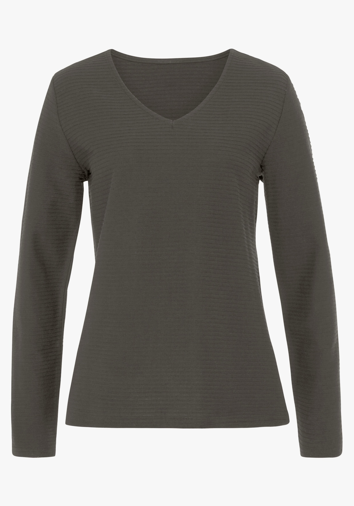 LASCANA Shirt met lange mouwen - kaki