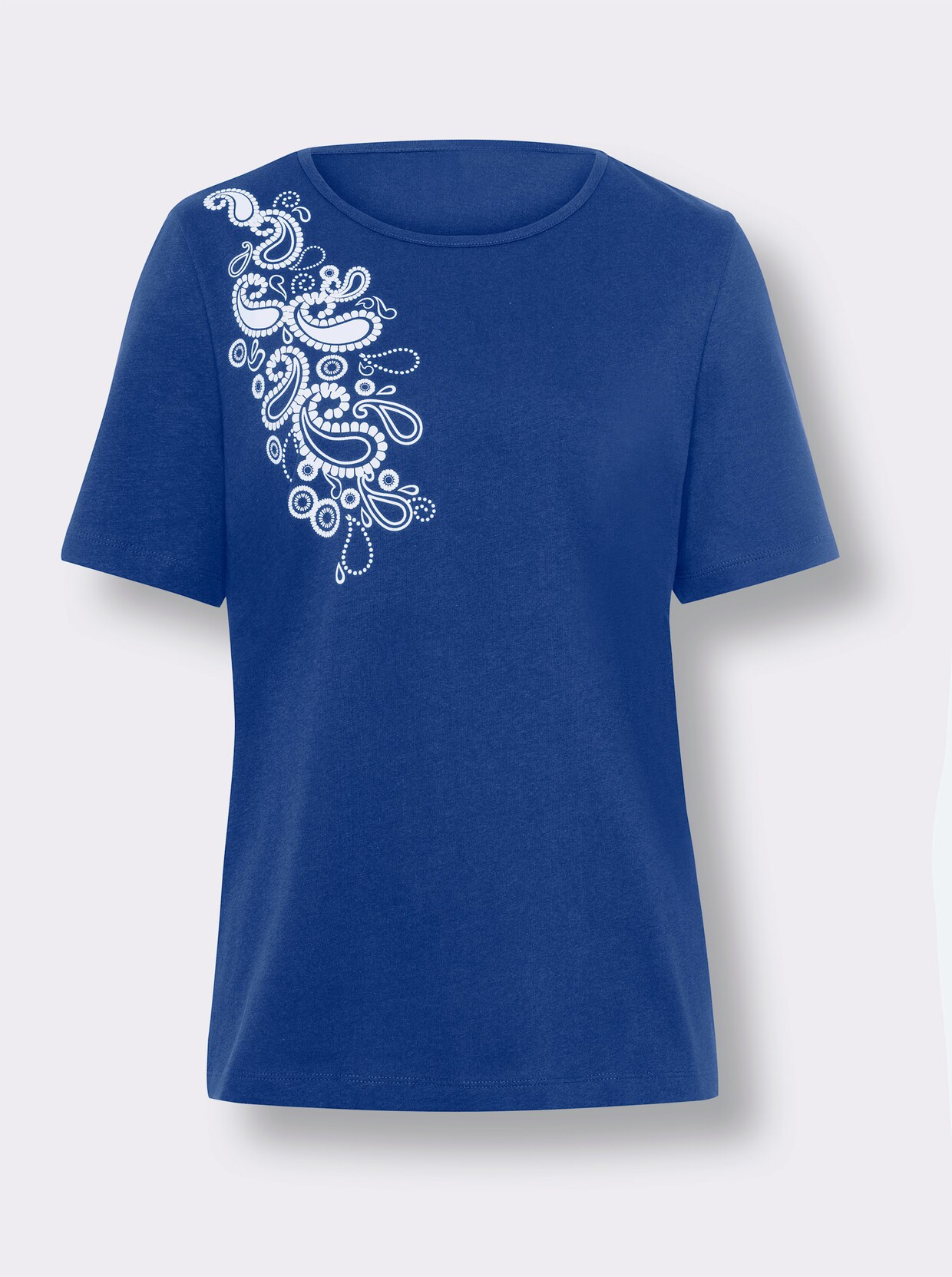 Shirt - royalblau-weiß