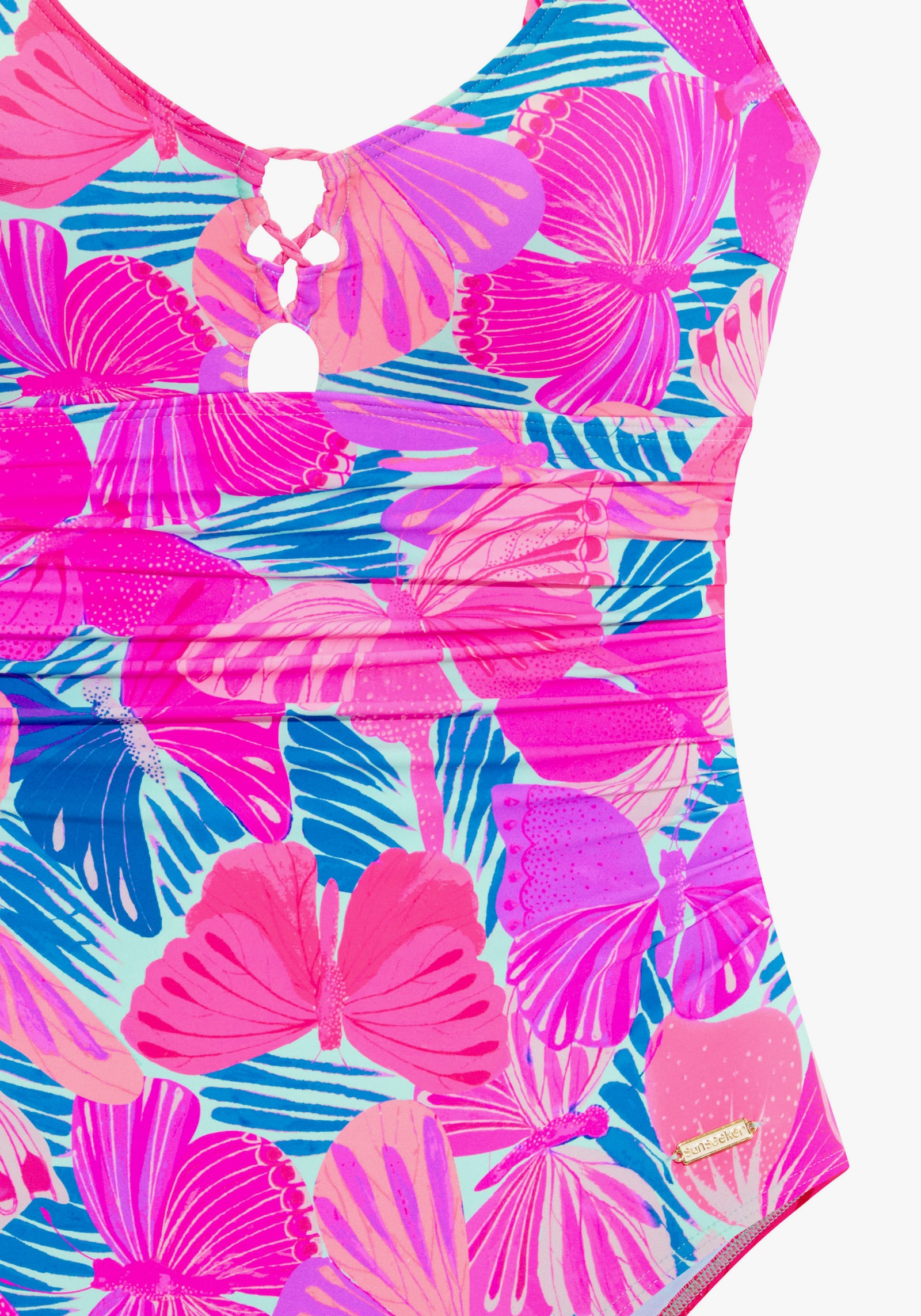 Sunseeker Maillot de bain - fuchsia-bleu imprimé