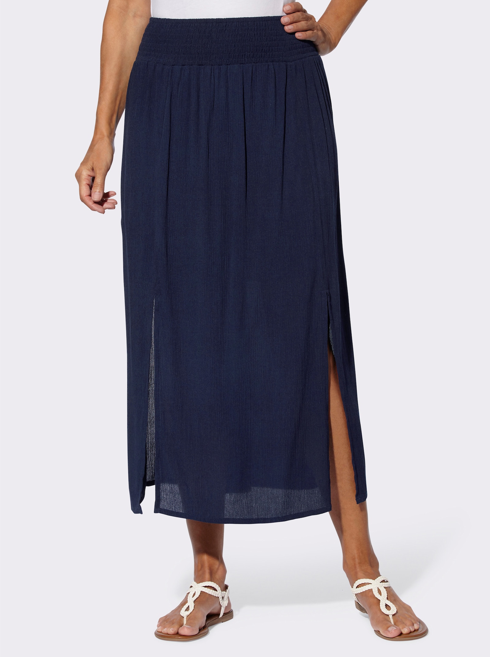 Maxirok van crinklemateriaal - marine