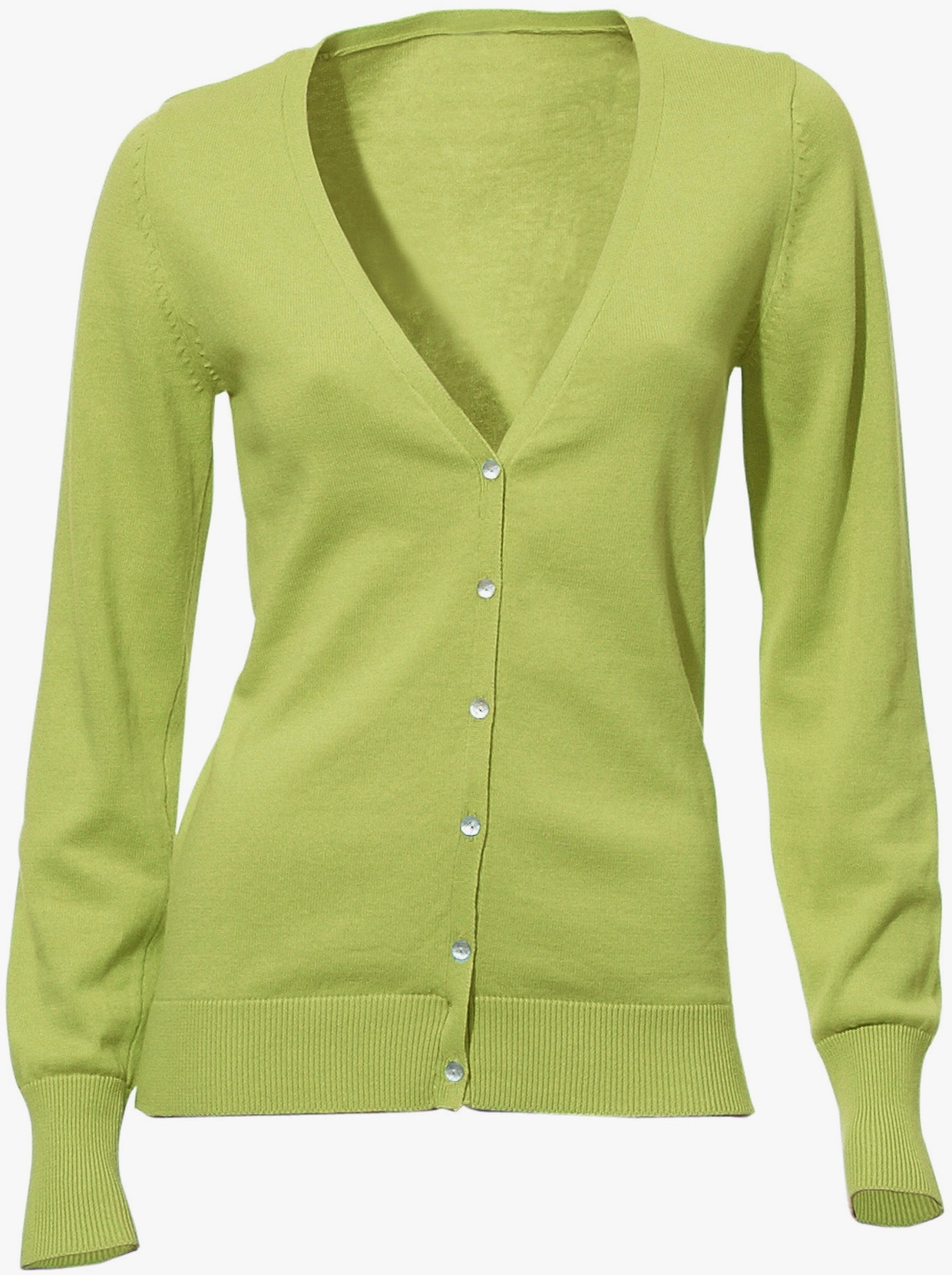 heine veste en tricot fin - vert kiwi