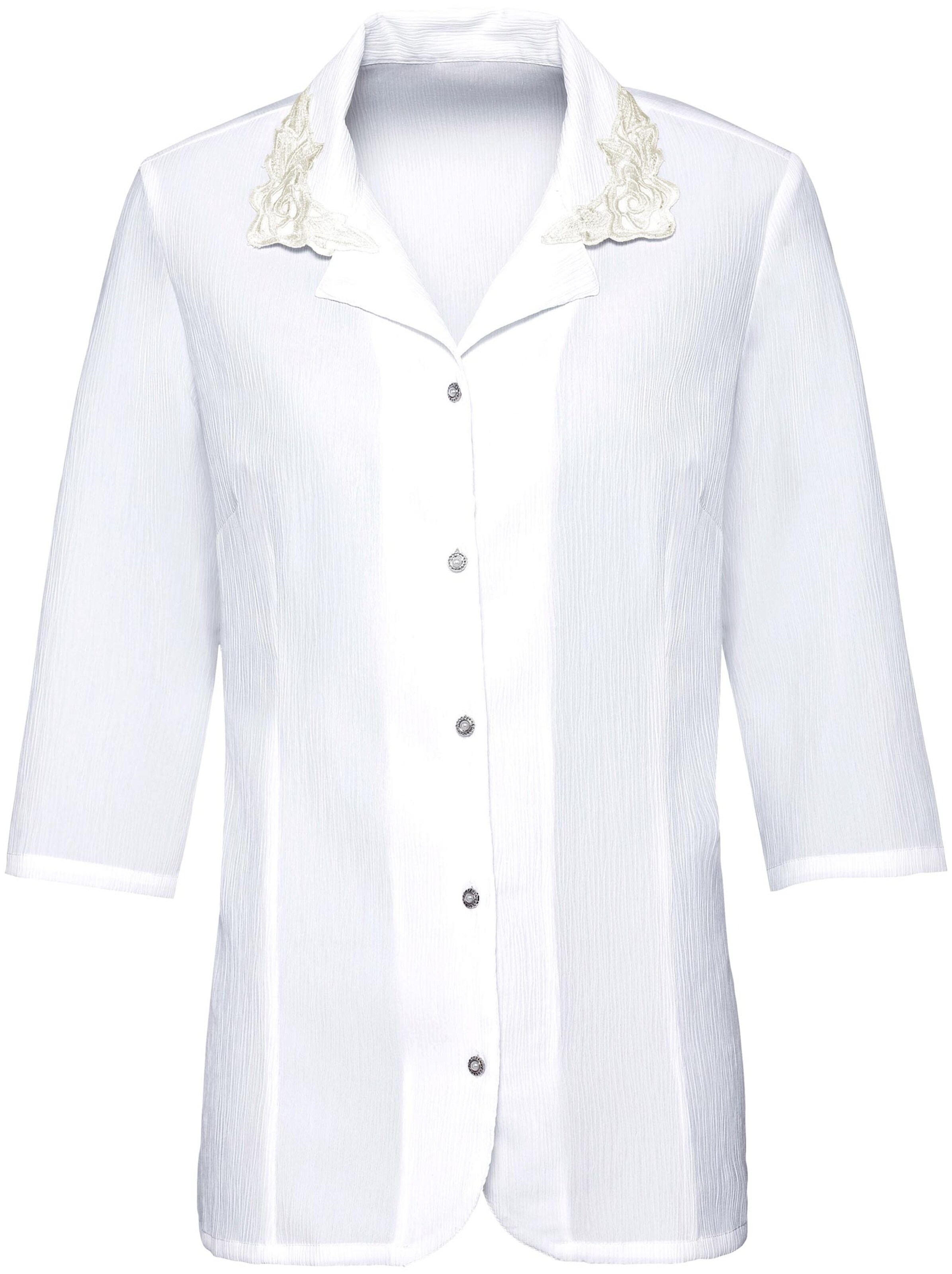 Spitzenbluse - weiß